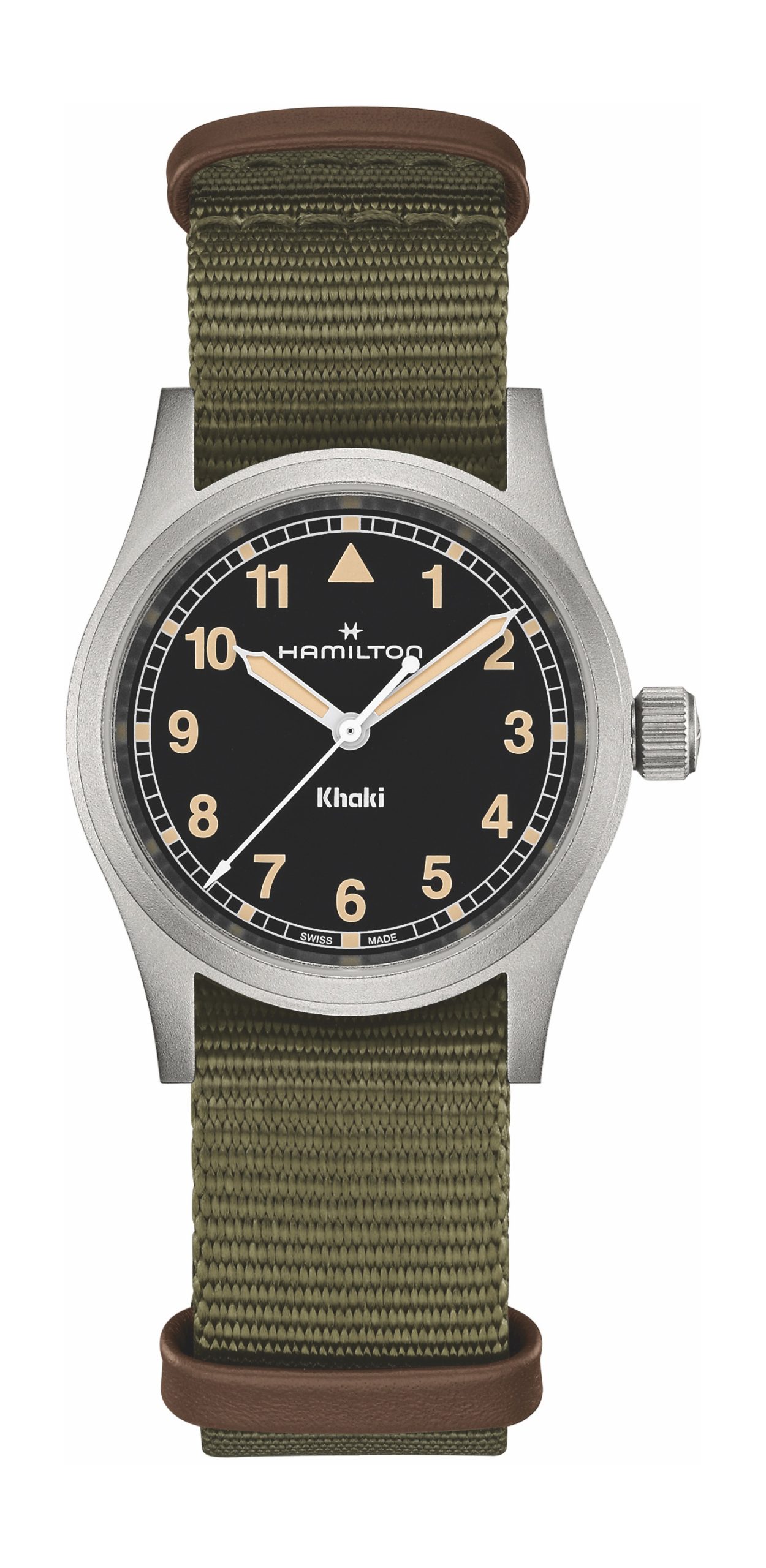 Hamilton Khaki Field Quartz 33 luxury timepiece - detailed view