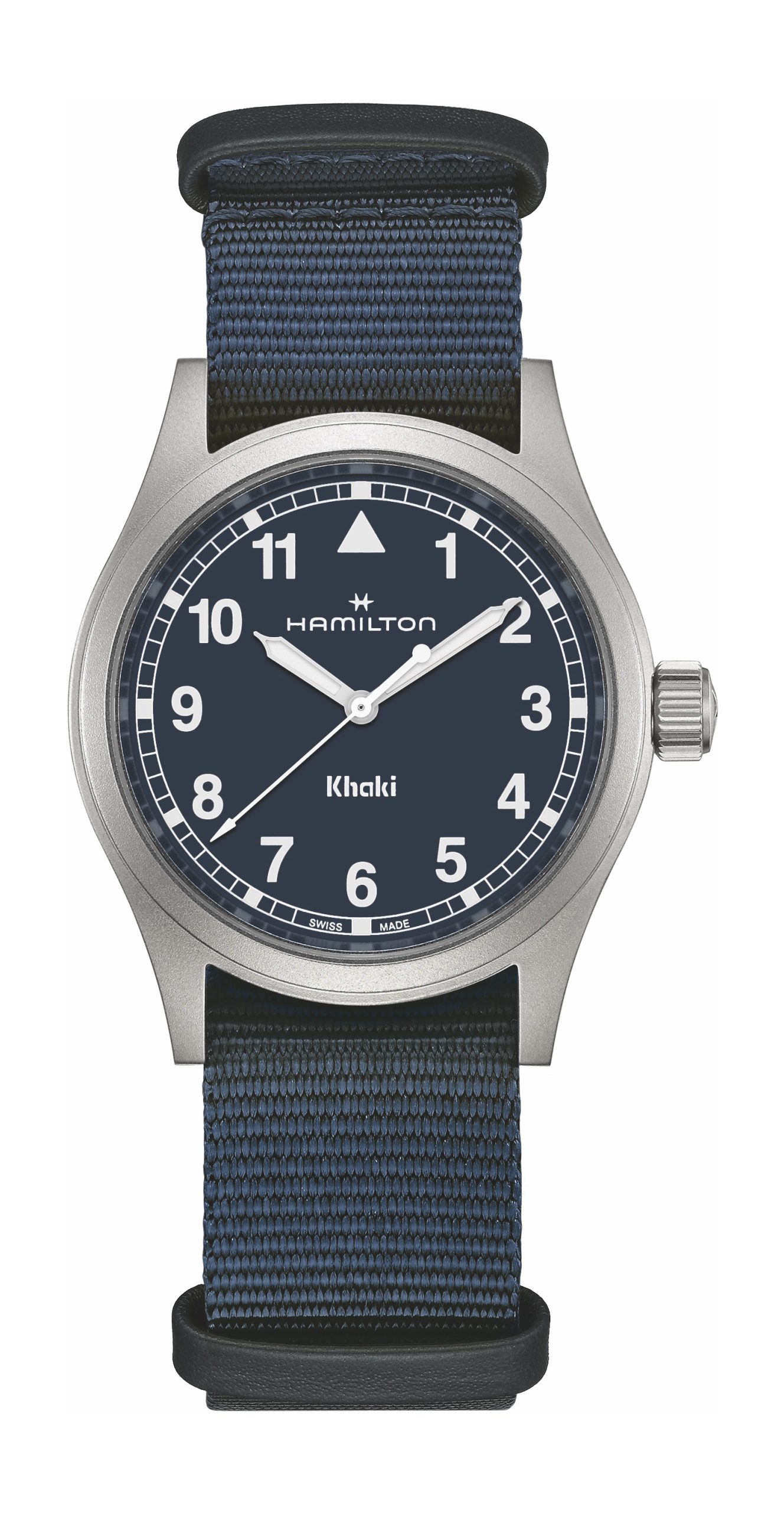 Hamilton Khaki Field Quartz 38 luxury timepiece - detailed view