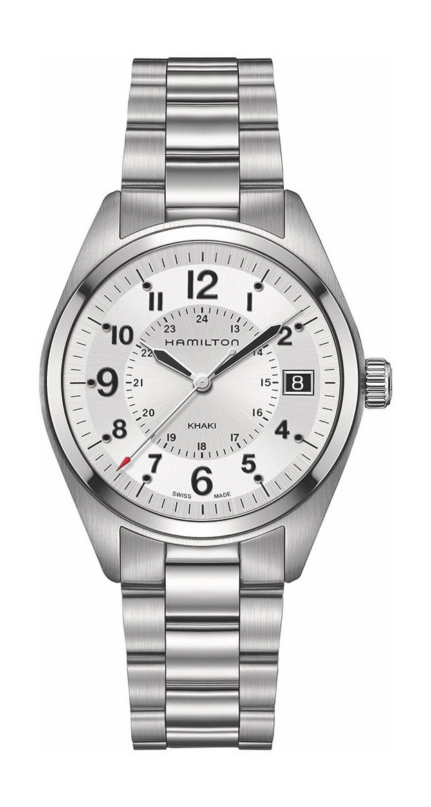 Hamilton Khaki Field Quartz 40mm luxury timepiece - detailed view