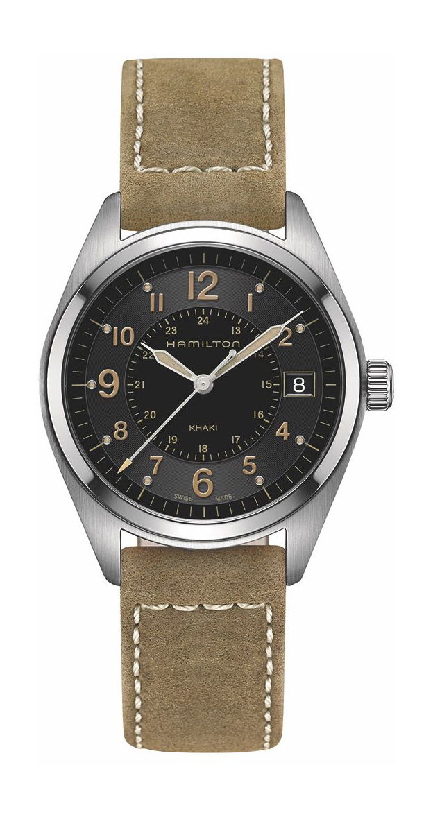 Hamilton Khaki Field Quartz 40 luxury timepiece - detailed view