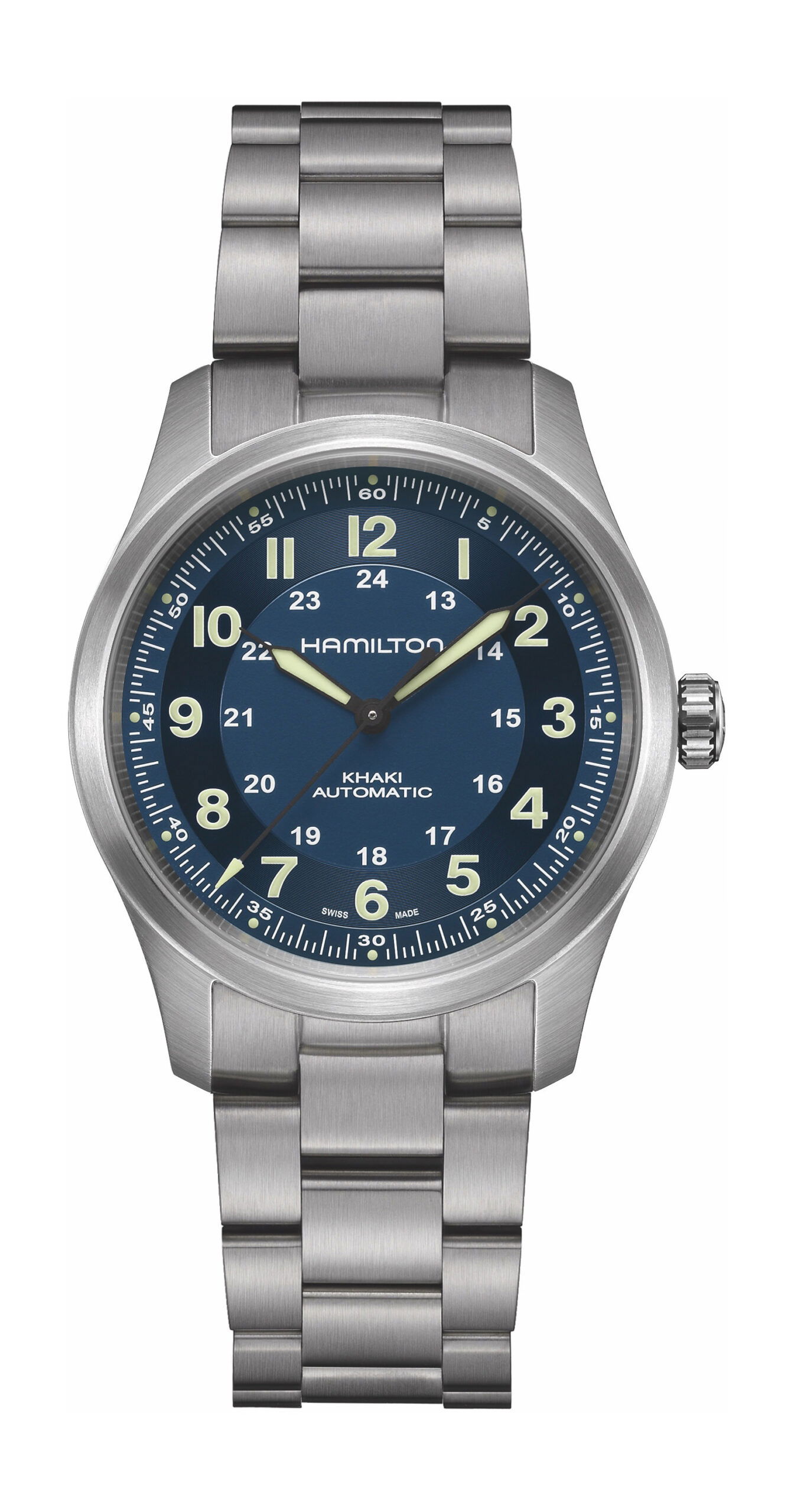 Hamilton Khaki Field Titanium 38 luxury timepiece - detailed view