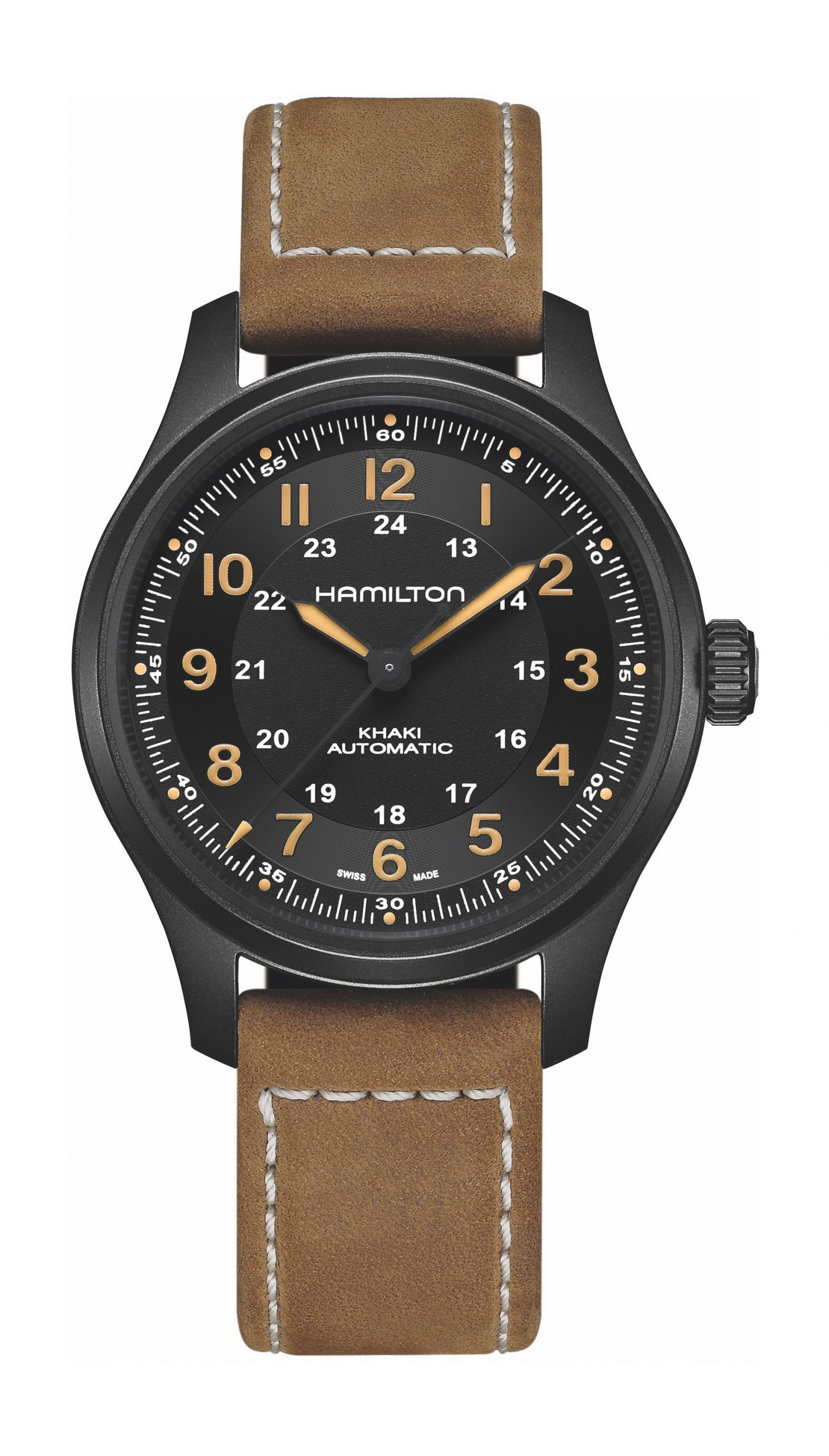 Hamilton Khaki Field Titanium Auto luxury timepiece - detailed view