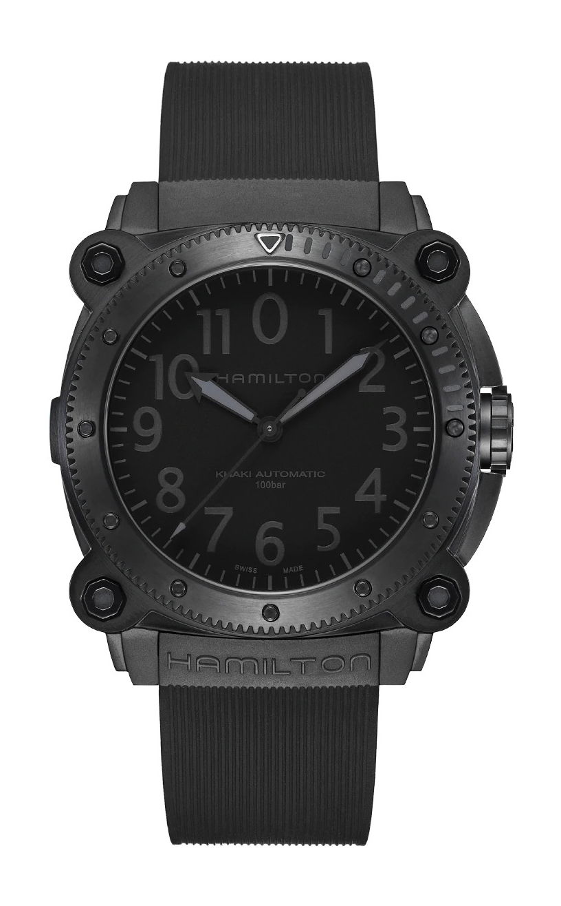 Hamilton Khaki Navy Belowzero Titanium Auto luxury timepiece - detailed view