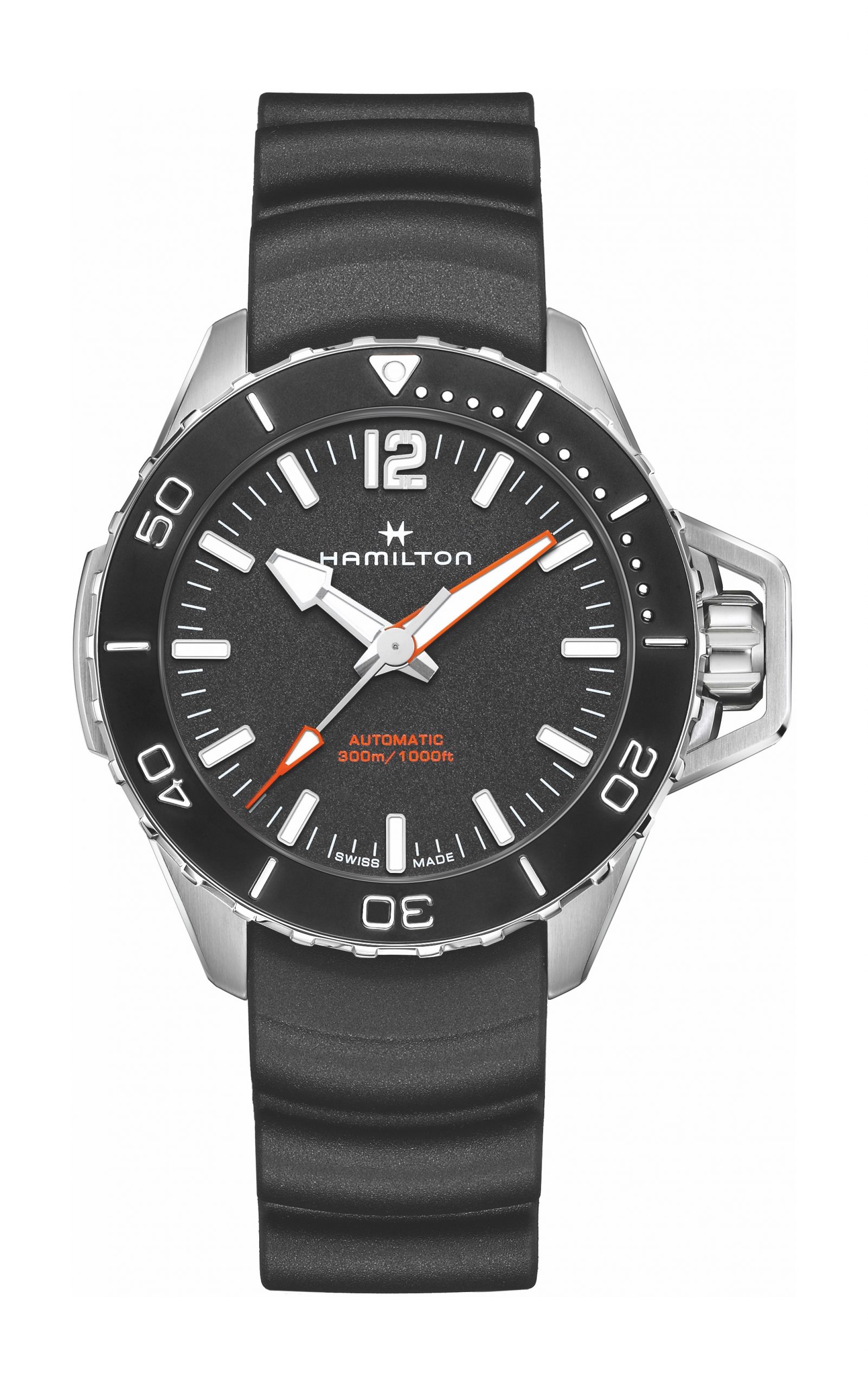 Hamilton Khaki Navy Frogman Auto 46mm luxury timepiece - detailed view
