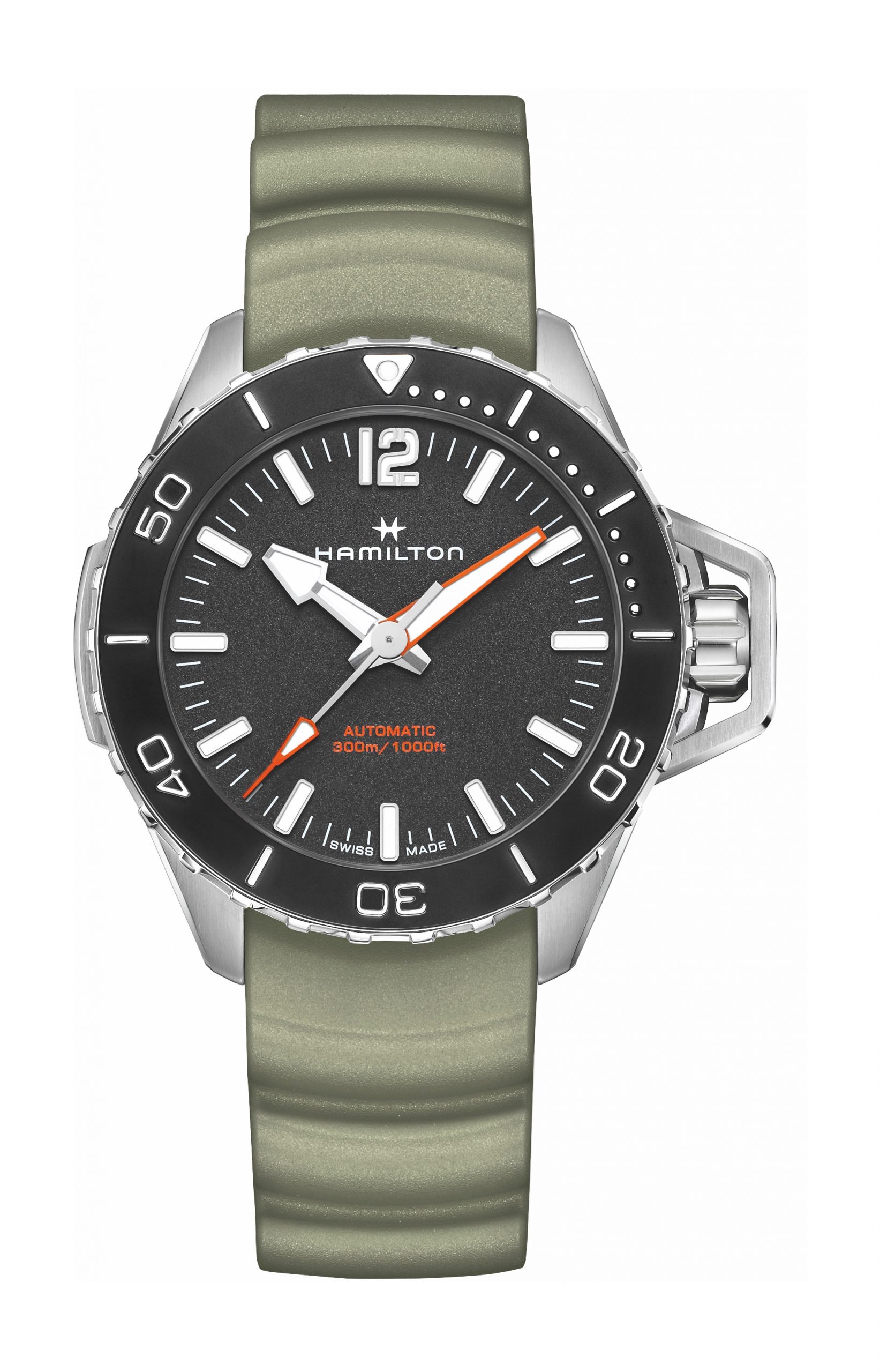 Hamilton Khaki Navy Frogman Auto 46mm luxury timepiece - detailed view