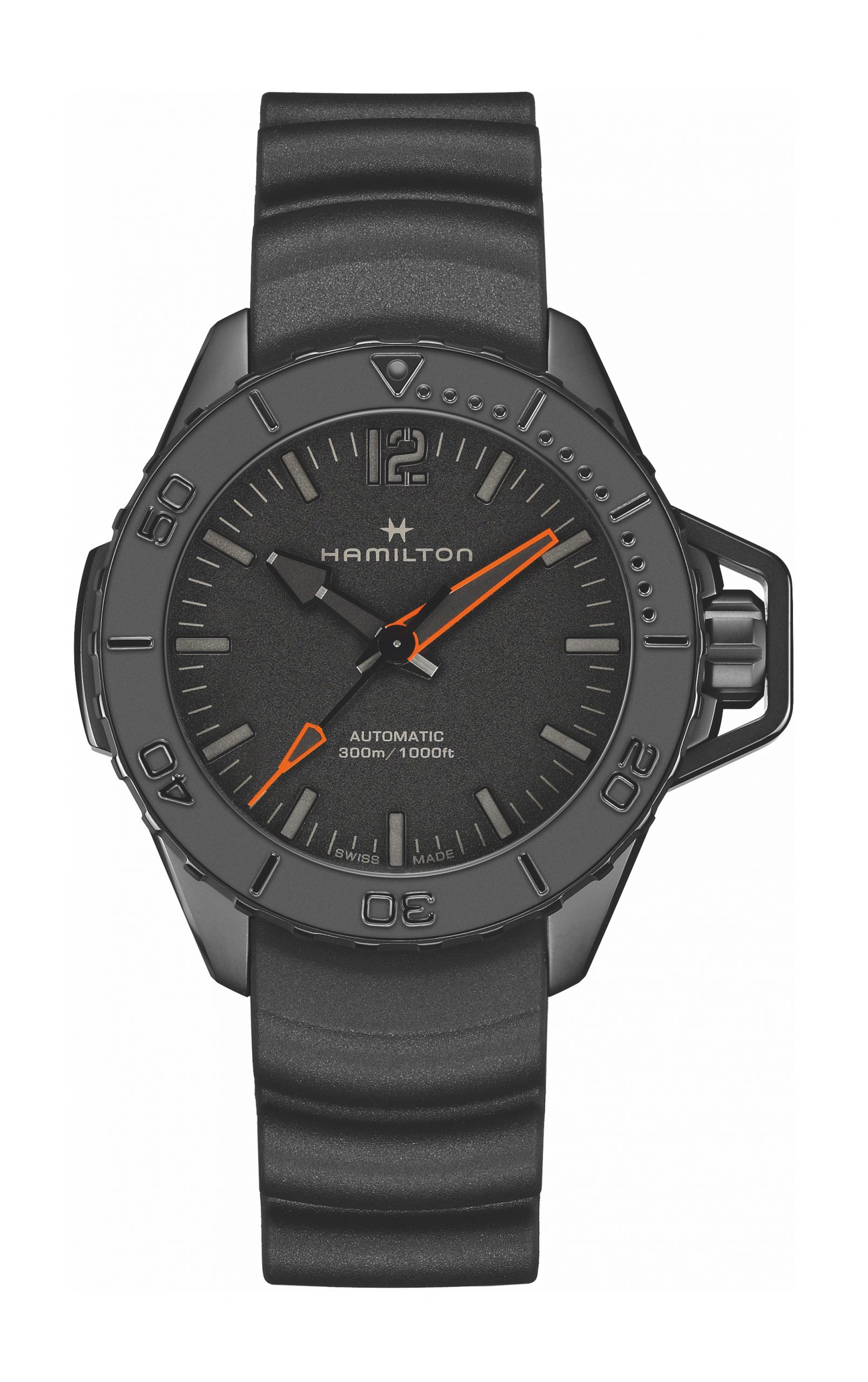 Hamilton Khaki Navy Frogman Auto 46mm luxury timepiece - detailed view