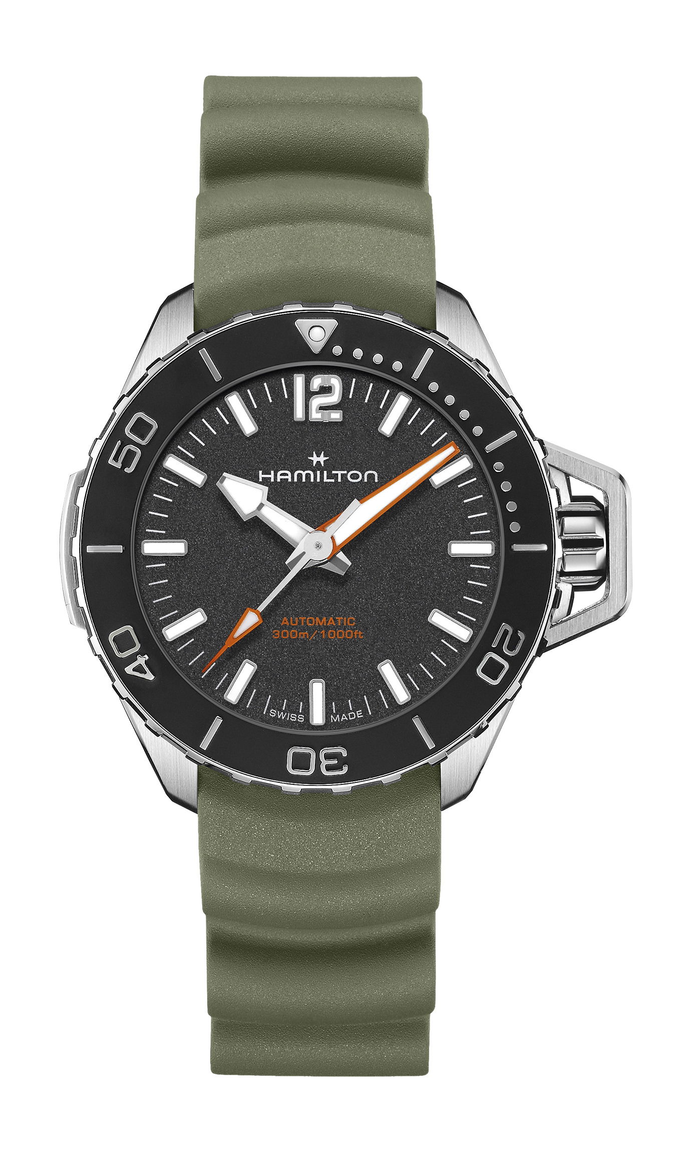 Hamilton Khaki Navy Frogman Automatic 41 luxury timepiece - detailed view