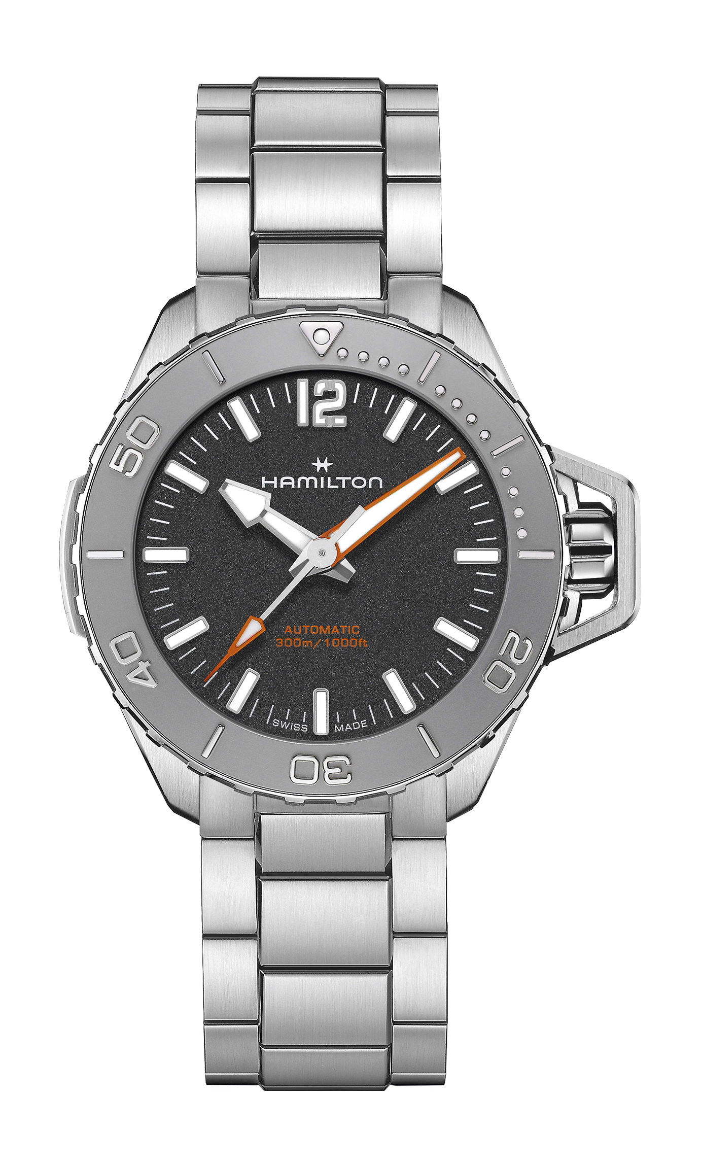 Hamilton Khaki Navy Frogman Automatic 41 luxury timepiece - detailed view