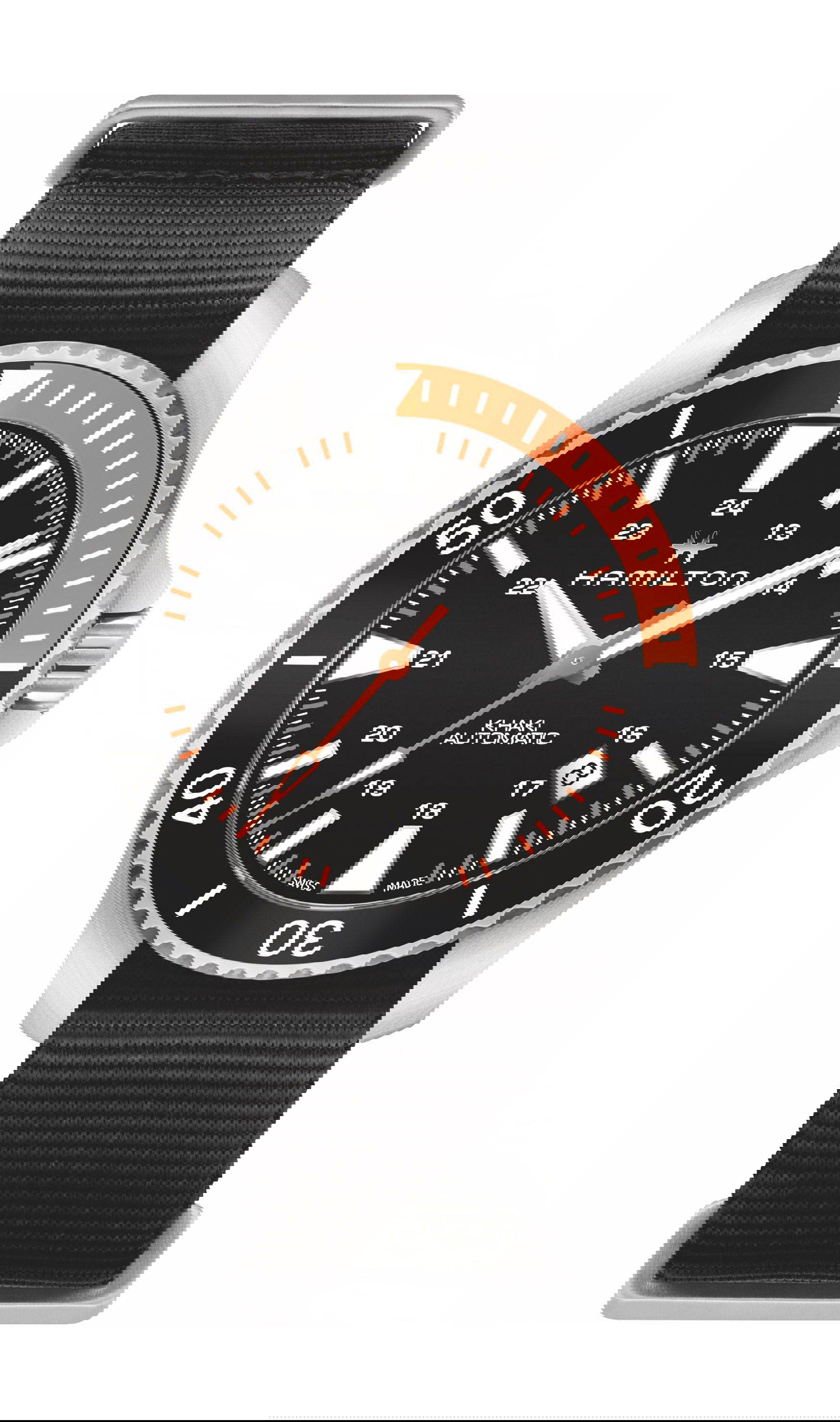Hamilton Khaki Navy Khaki Scuba Auto 40 mm luxury timepiece - detailed view