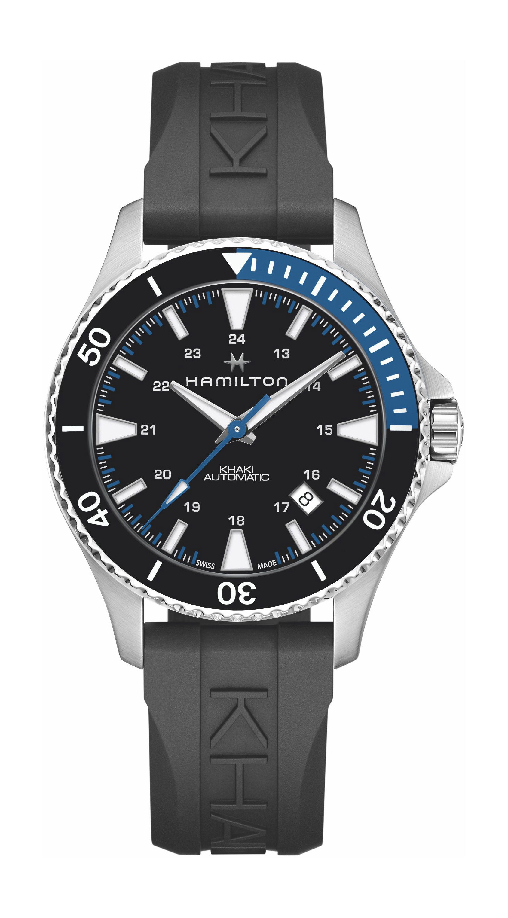 Hamilton Khaki Navy Khaki Scuba Auto 40 mm luxury timepiece - detailed view