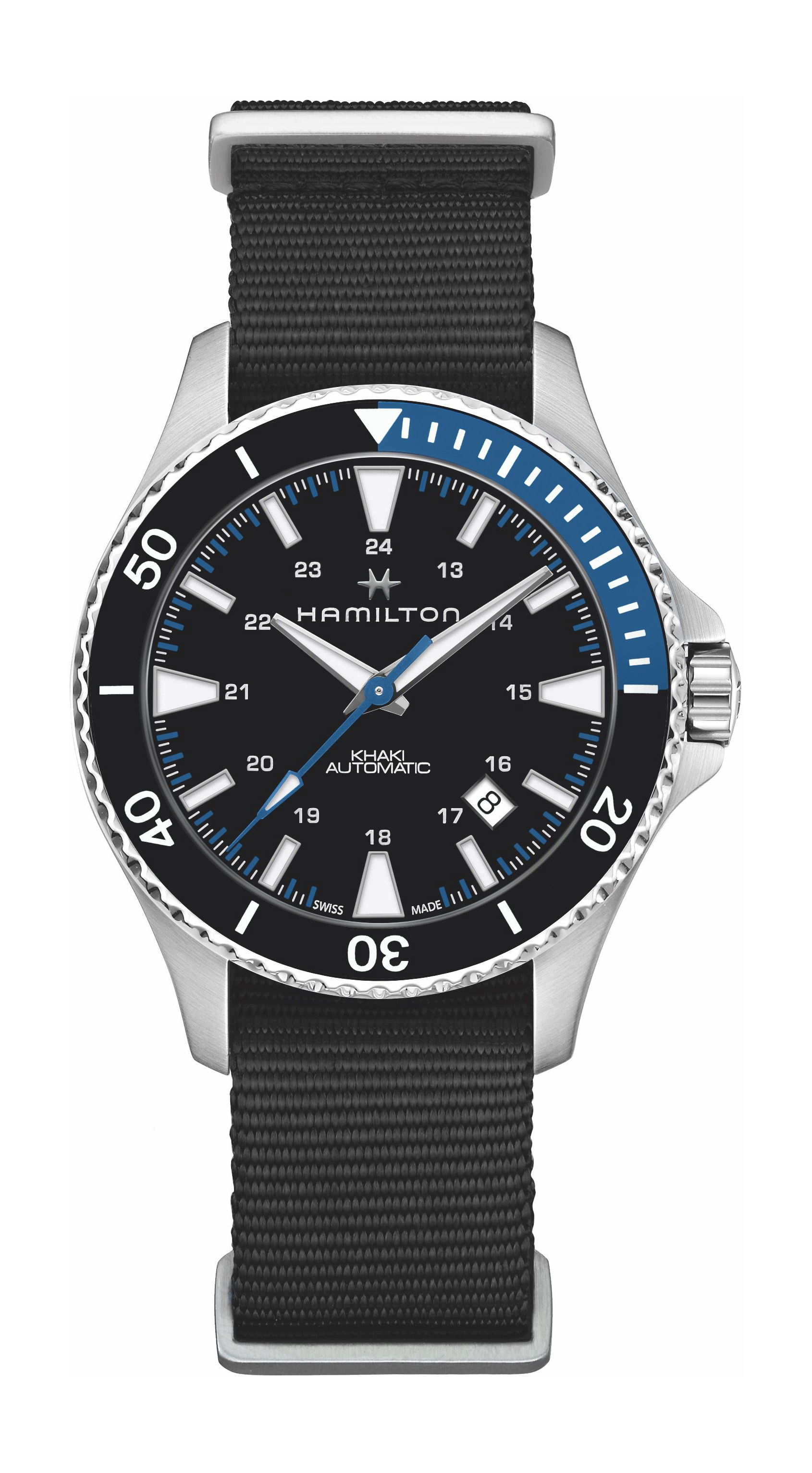 Hamilton Khaki Navy Khaki Scuba Auto 40 mm luxury timepiece - detailed view