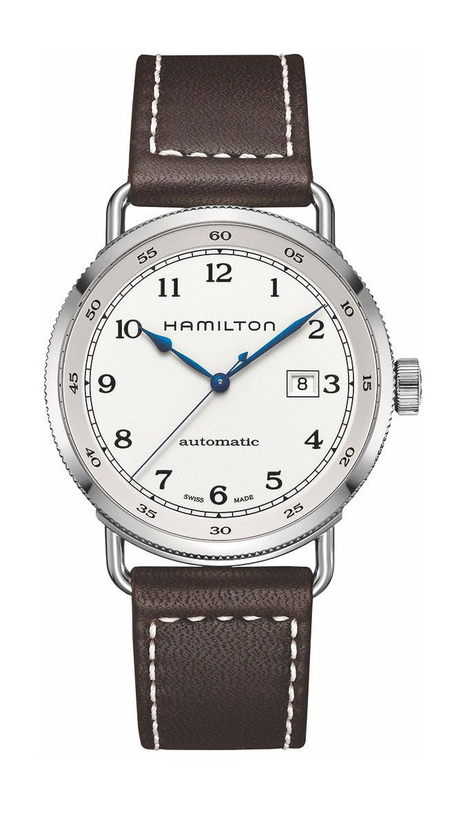Hamilton Khaki Navy Pioneer Auto luxury timepiece - detailed view