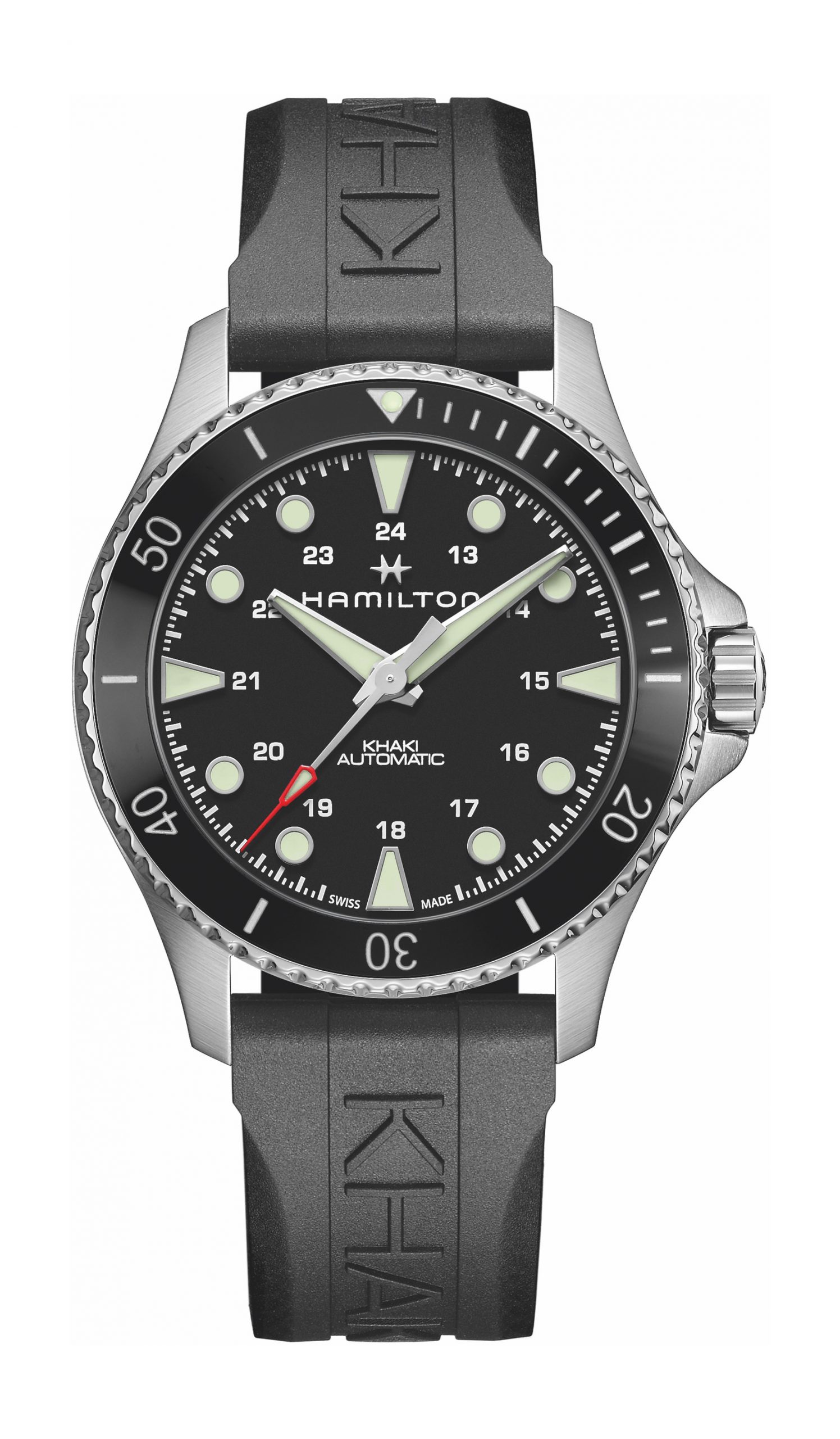 Hamilton Khaki Navy Scuba Automatic luxury timepiece - detailed view