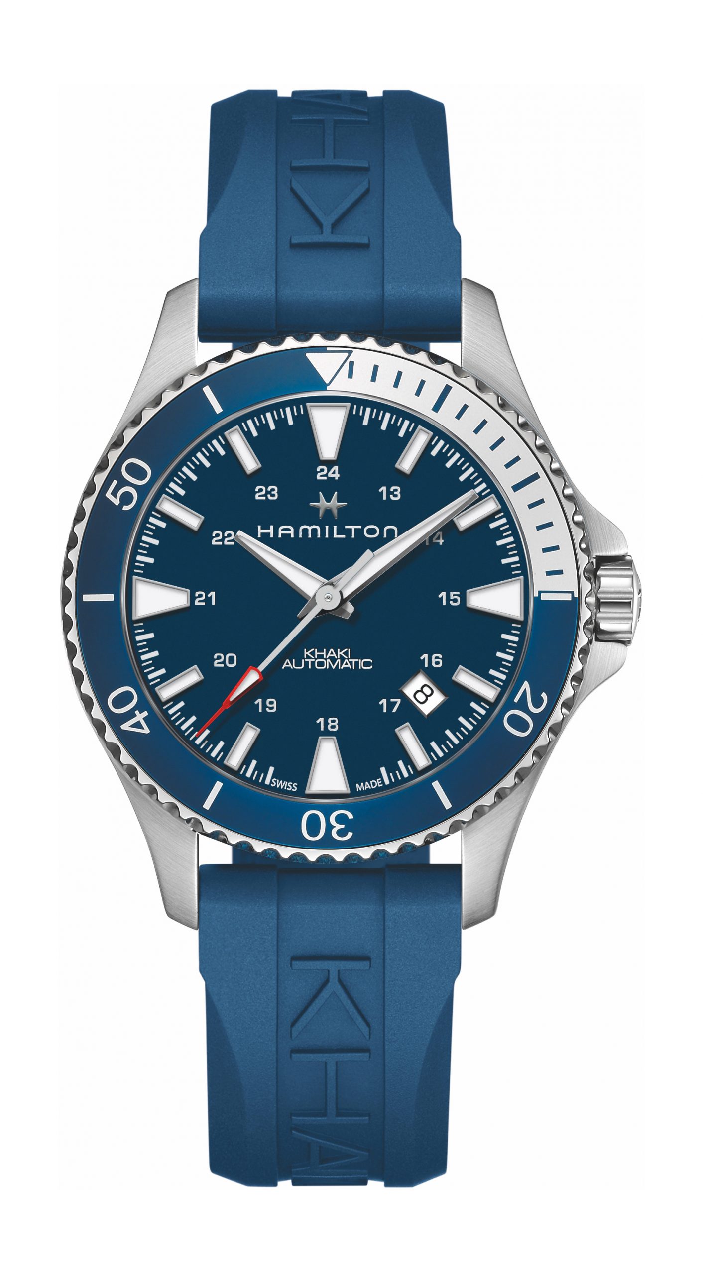 Hamilton Khaki Navy Scuba luxury timepiece - detailed view