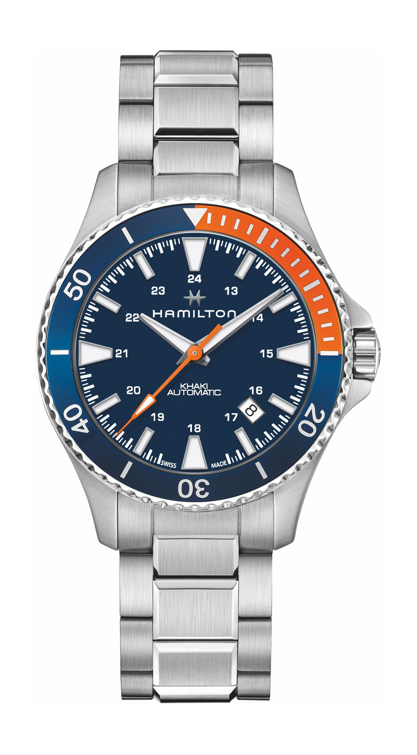 Hamilton Khaki Navy Scuba luxury timepiece - detailed view