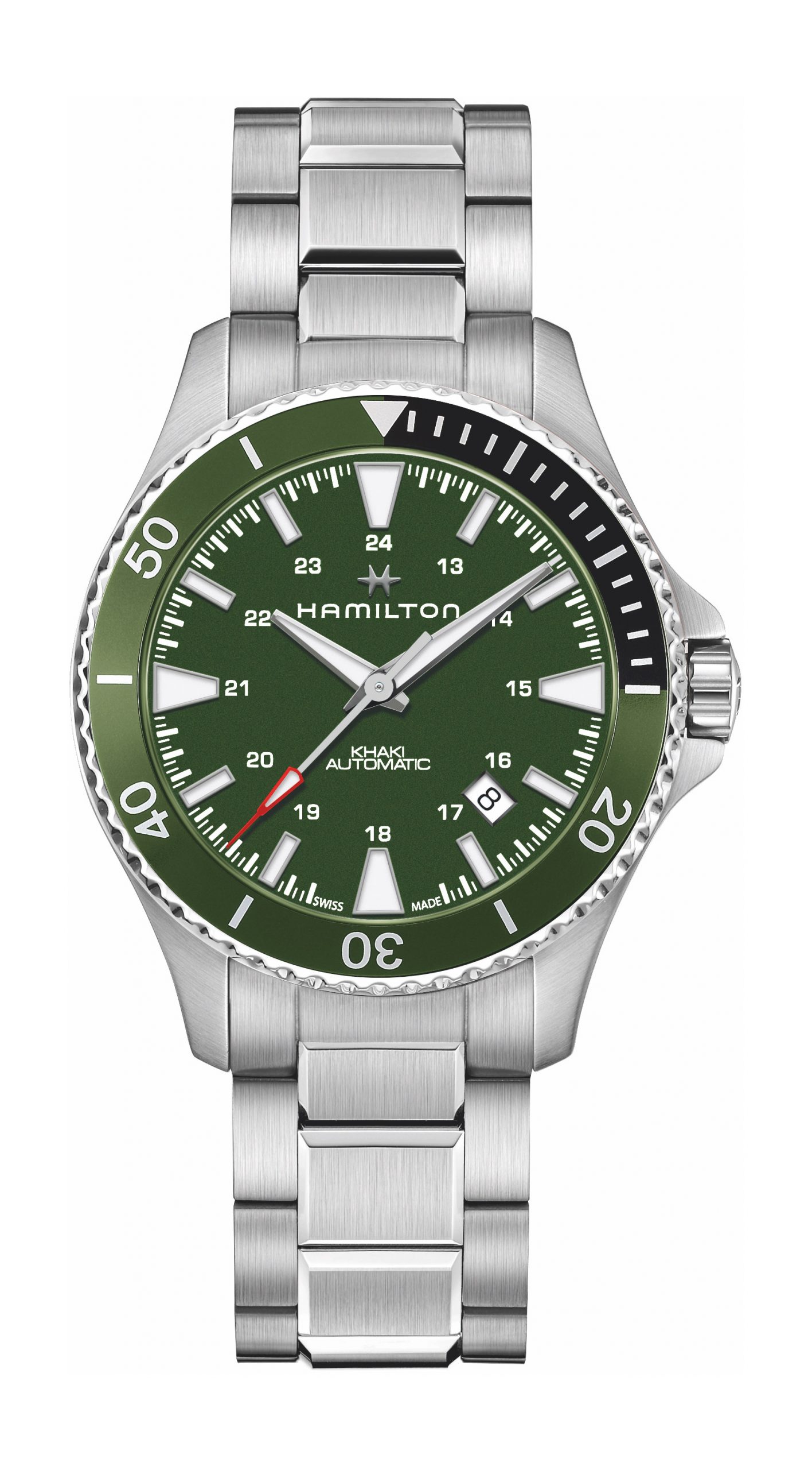 Hamilton Khaki Navy Scuba luxury timepiece - detailed view