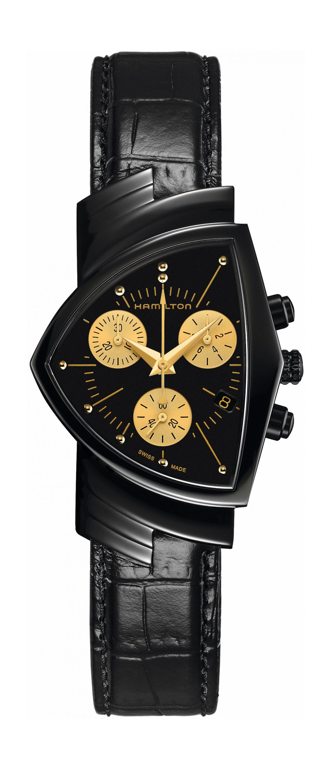 Hamilton Ventura Chrono Quartz luxury timepiece - detailed view
