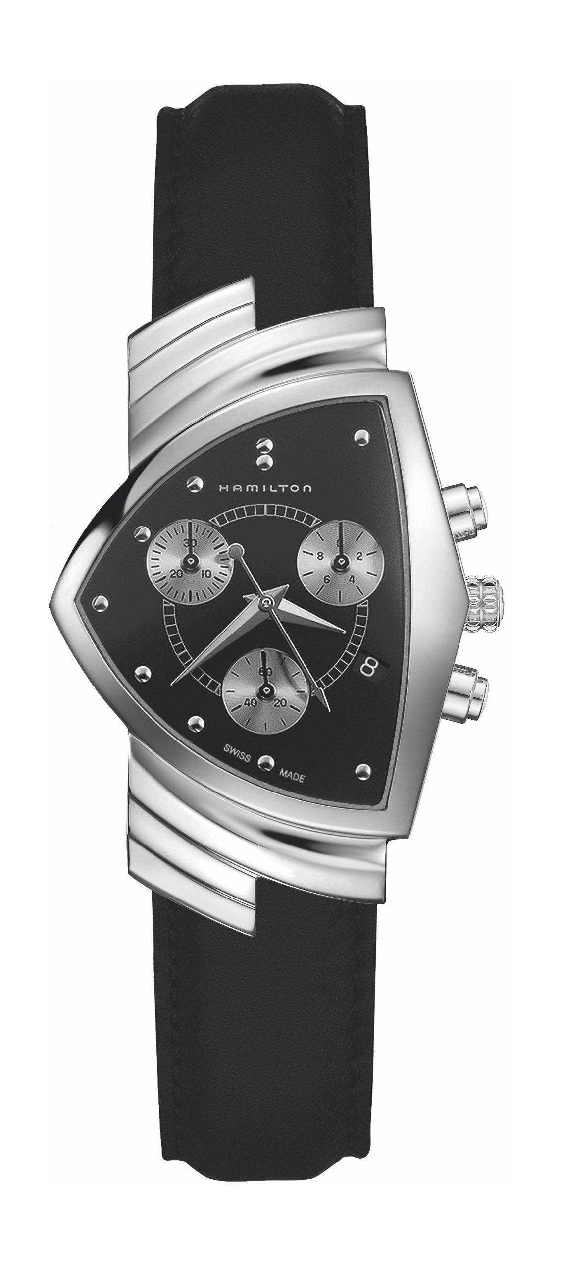 Hamilton Ventura Chrono Quartz luxury timepiece - detailed view