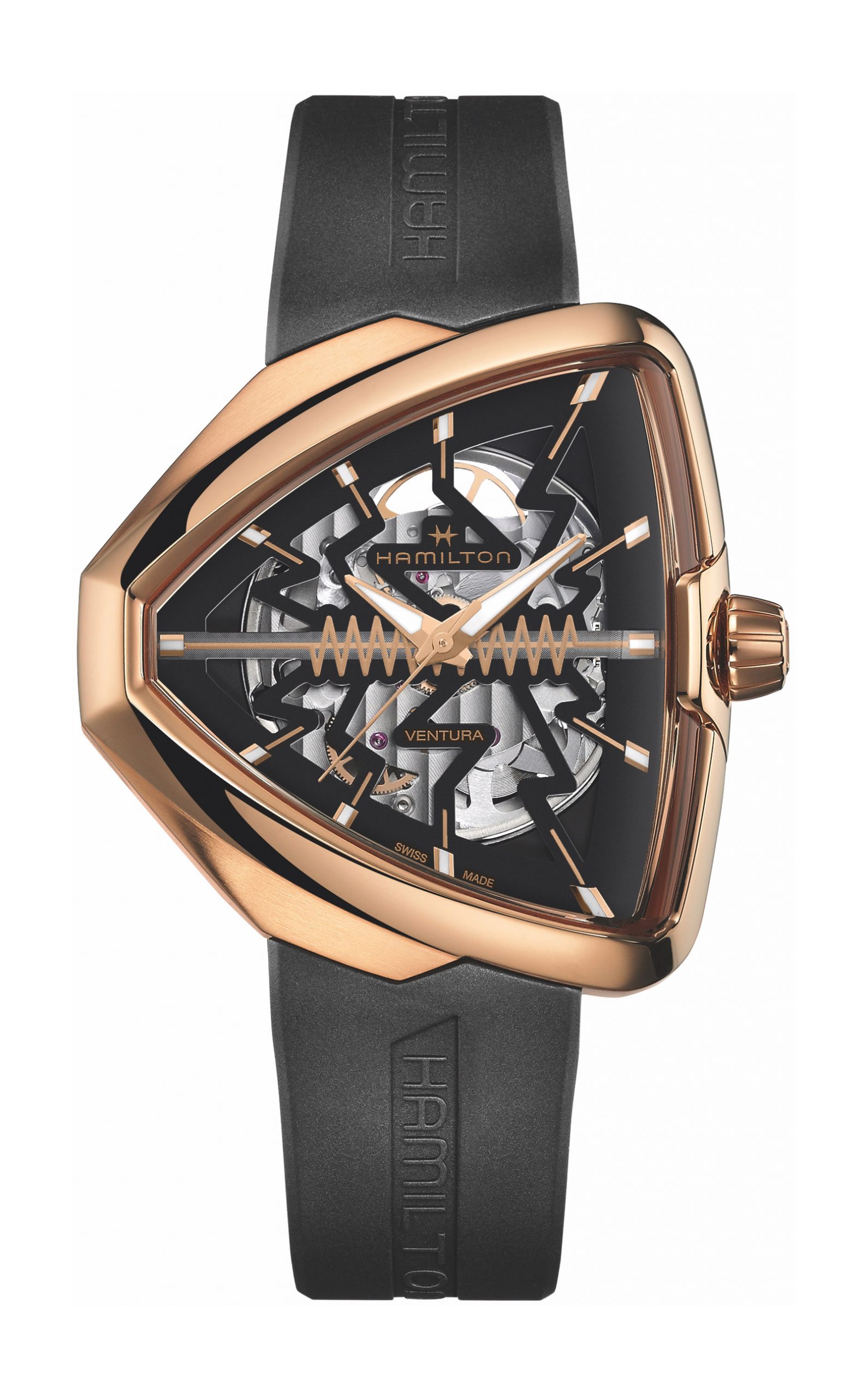Hamilton Ventura Elvis80 Skeleton luxury timepiece - detailed view