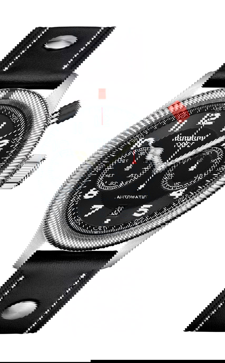 Hanhart PIONEER MonoControl Black, Fluted Bezel watch