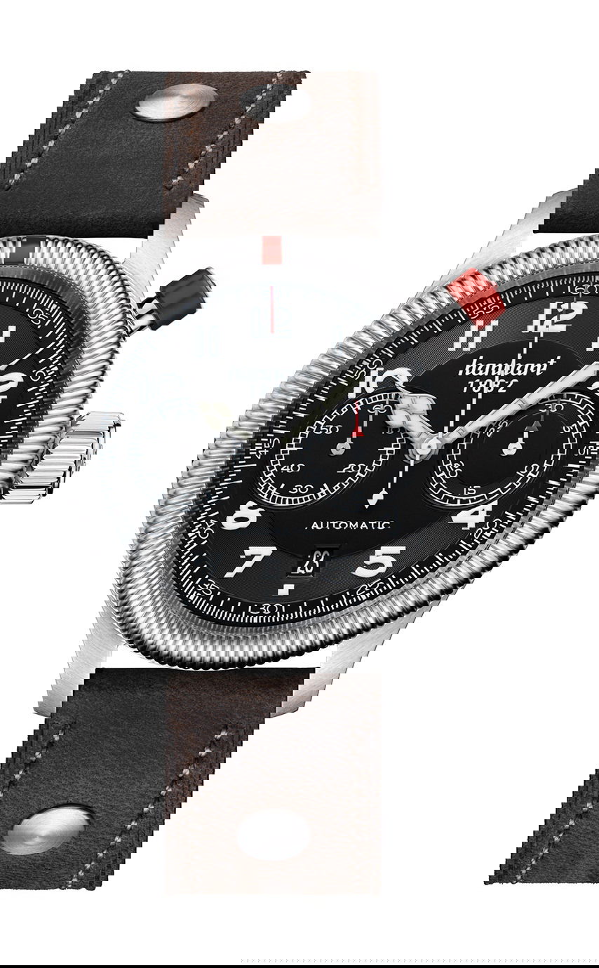 Hanhart PIONEER MonoControl Black, Fluted Bezel watch