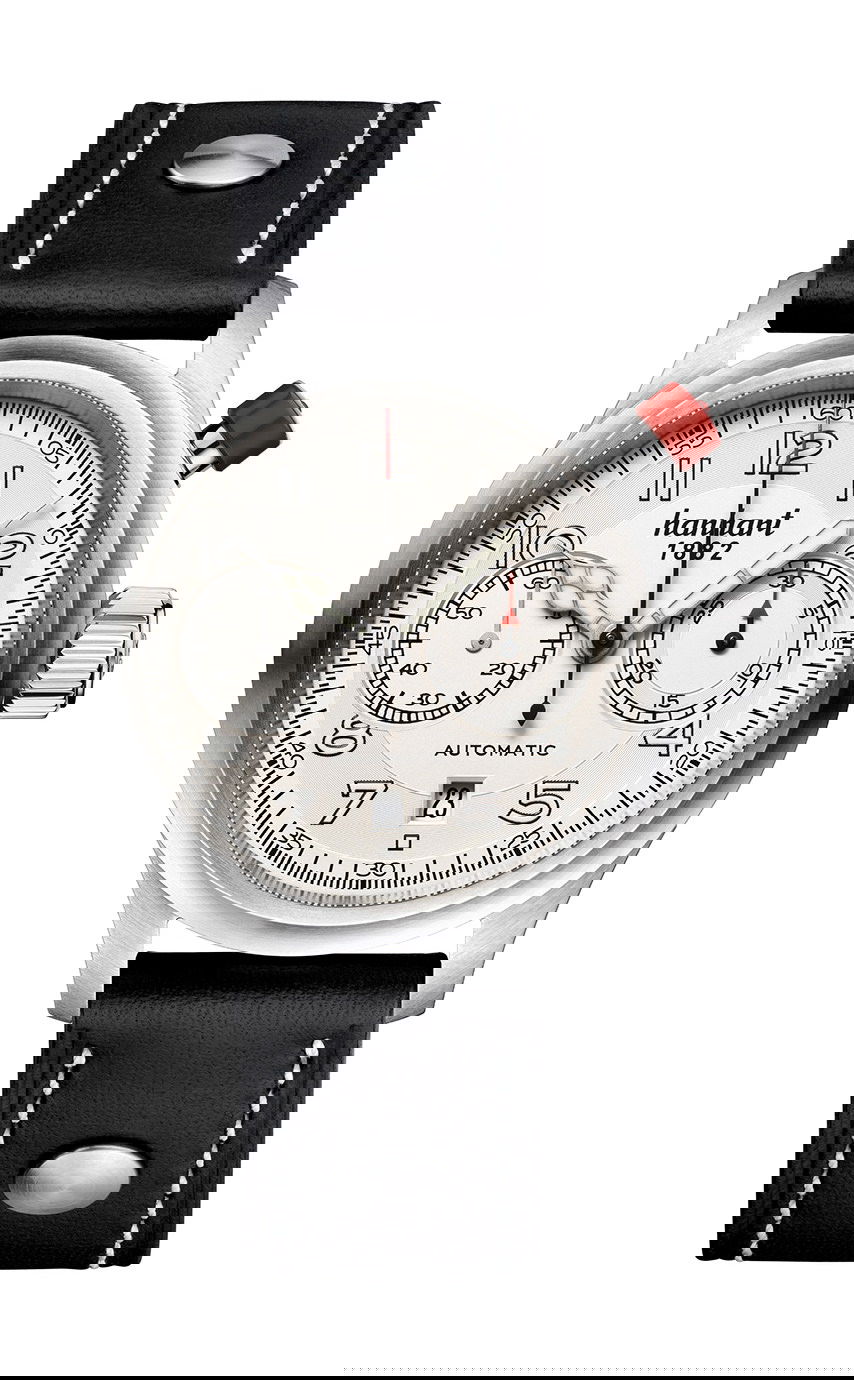Hanhart PIONEER MonoControl Silver, Flat Bezel watch