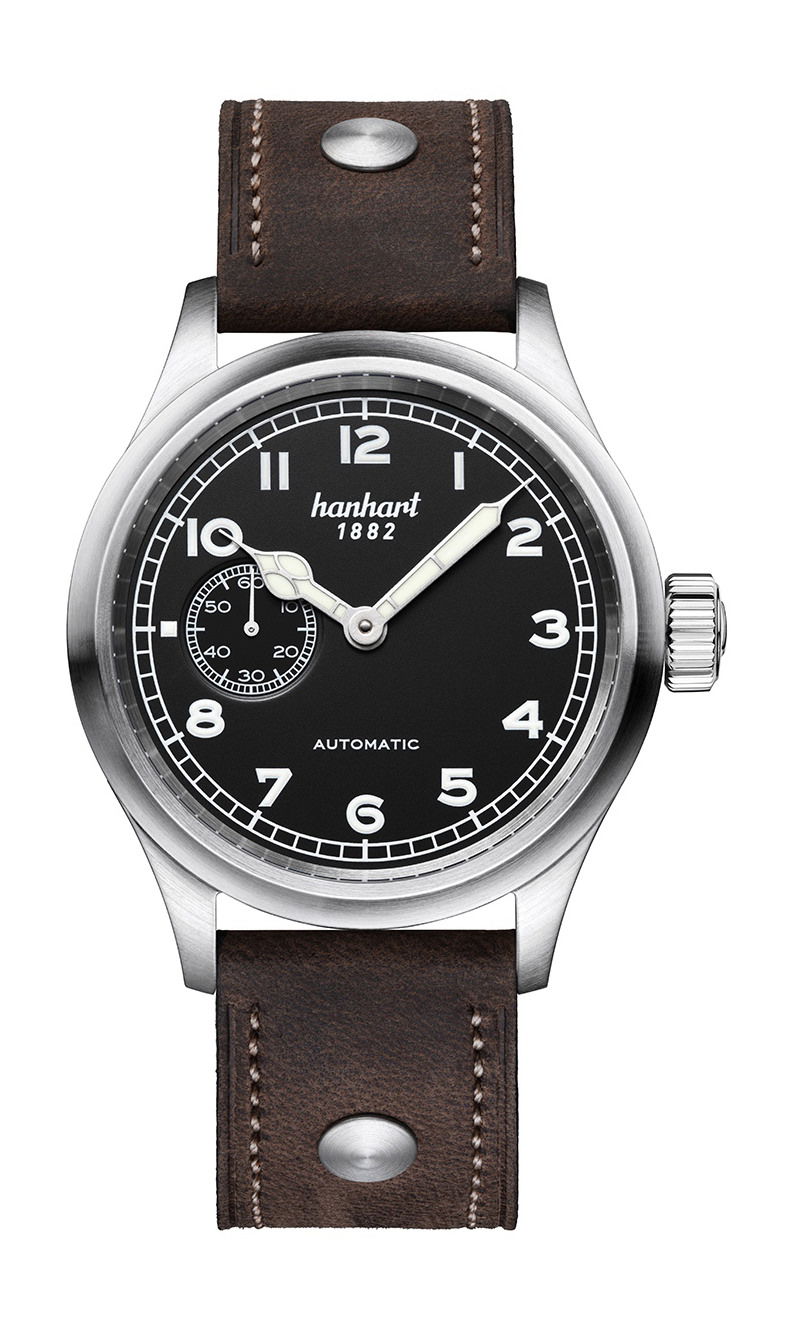 Hanhart PIONEER Preventor9 Black luxury timepiece - detailed view