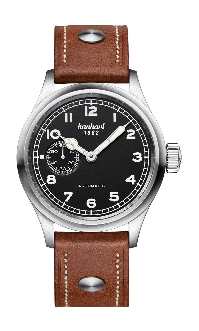 Hanhart PIONEER Preventor9 Black luxury timepiece - detailed view