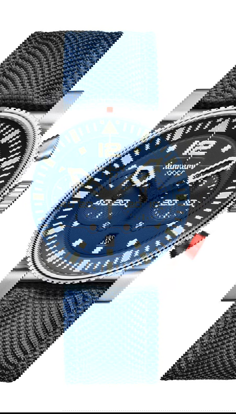 Hanhart PRIMUS Pilot Steel Blue luxury timepiece - detailed view