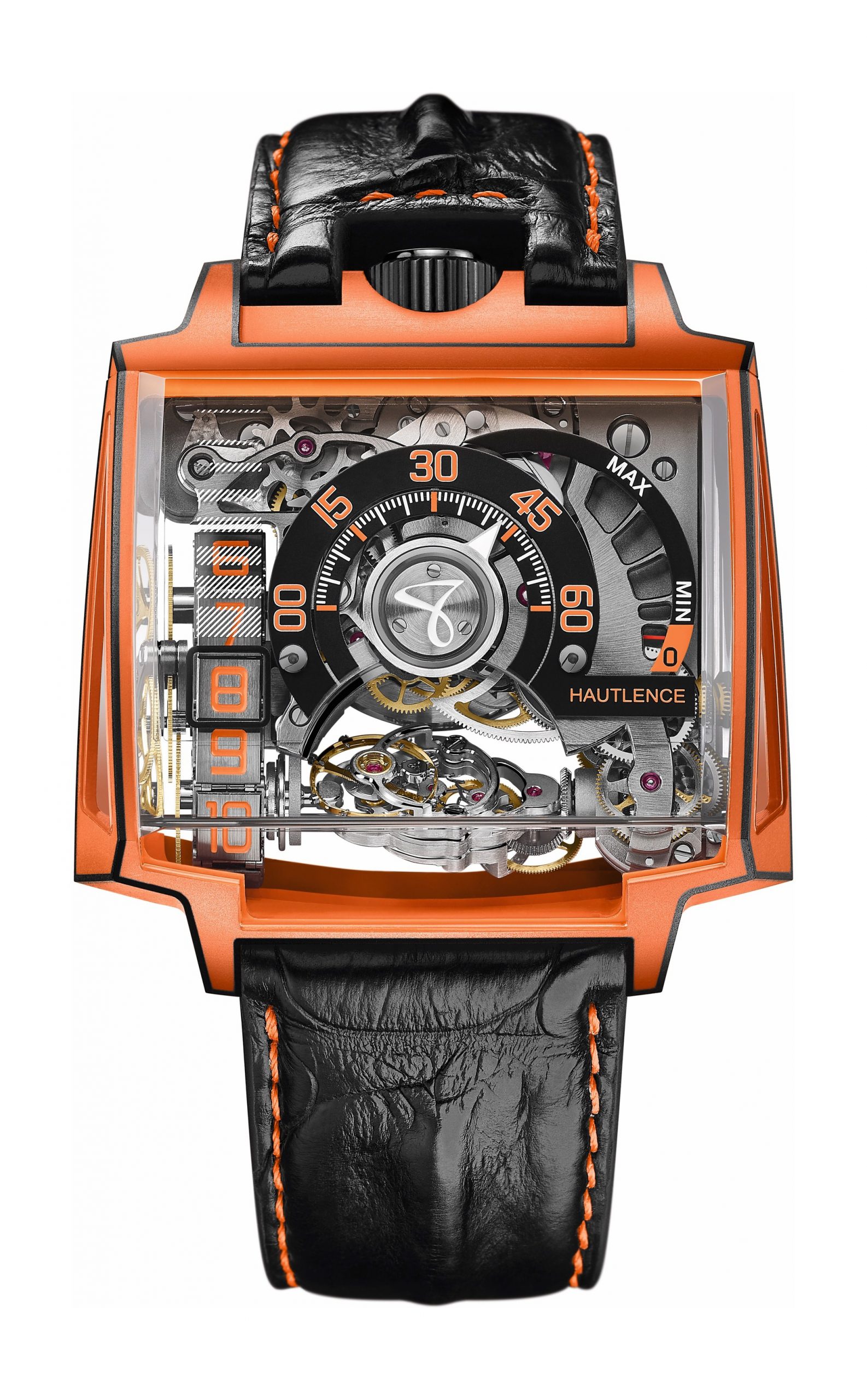 HAUTLENCE Vortex  Gamma Magma luxury timepiece - detailed view