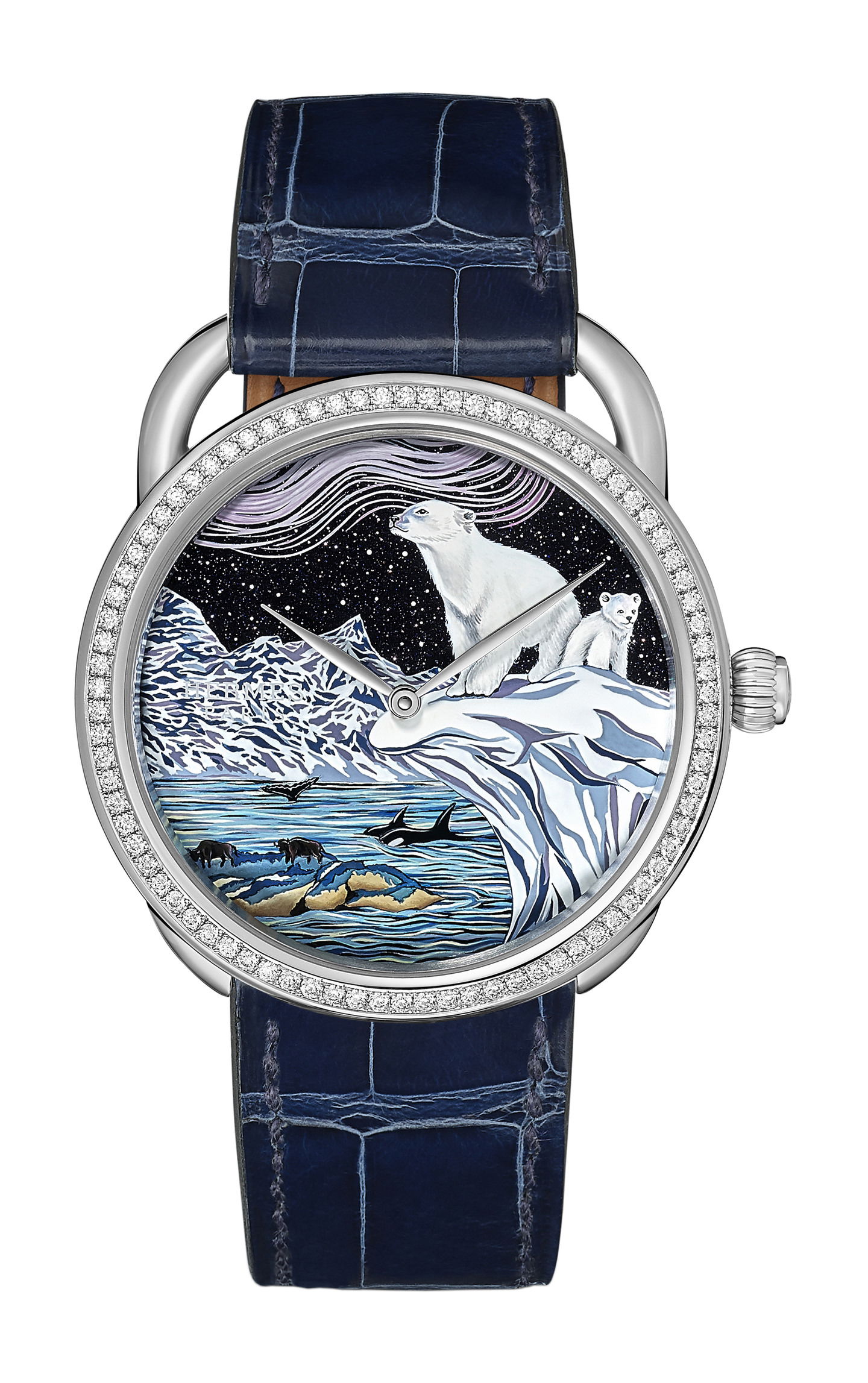 Hermès Arceau Into the Canadian Wild luxury timepiece - detailed view