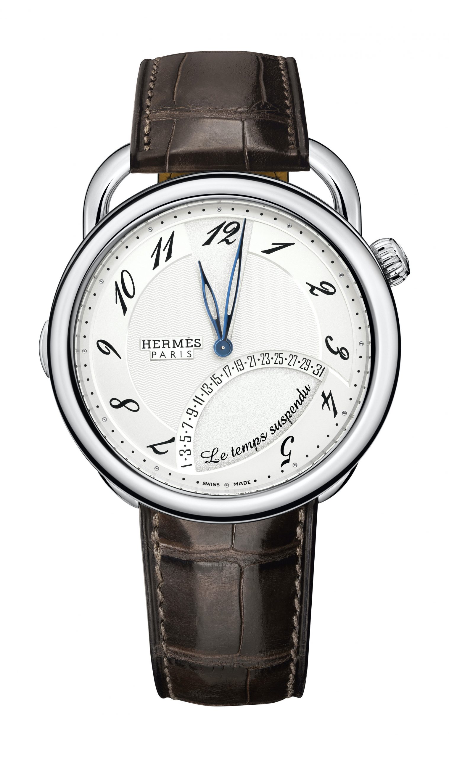 Hermès Arceau Le temps suspendu luxury timepiece - detailed view