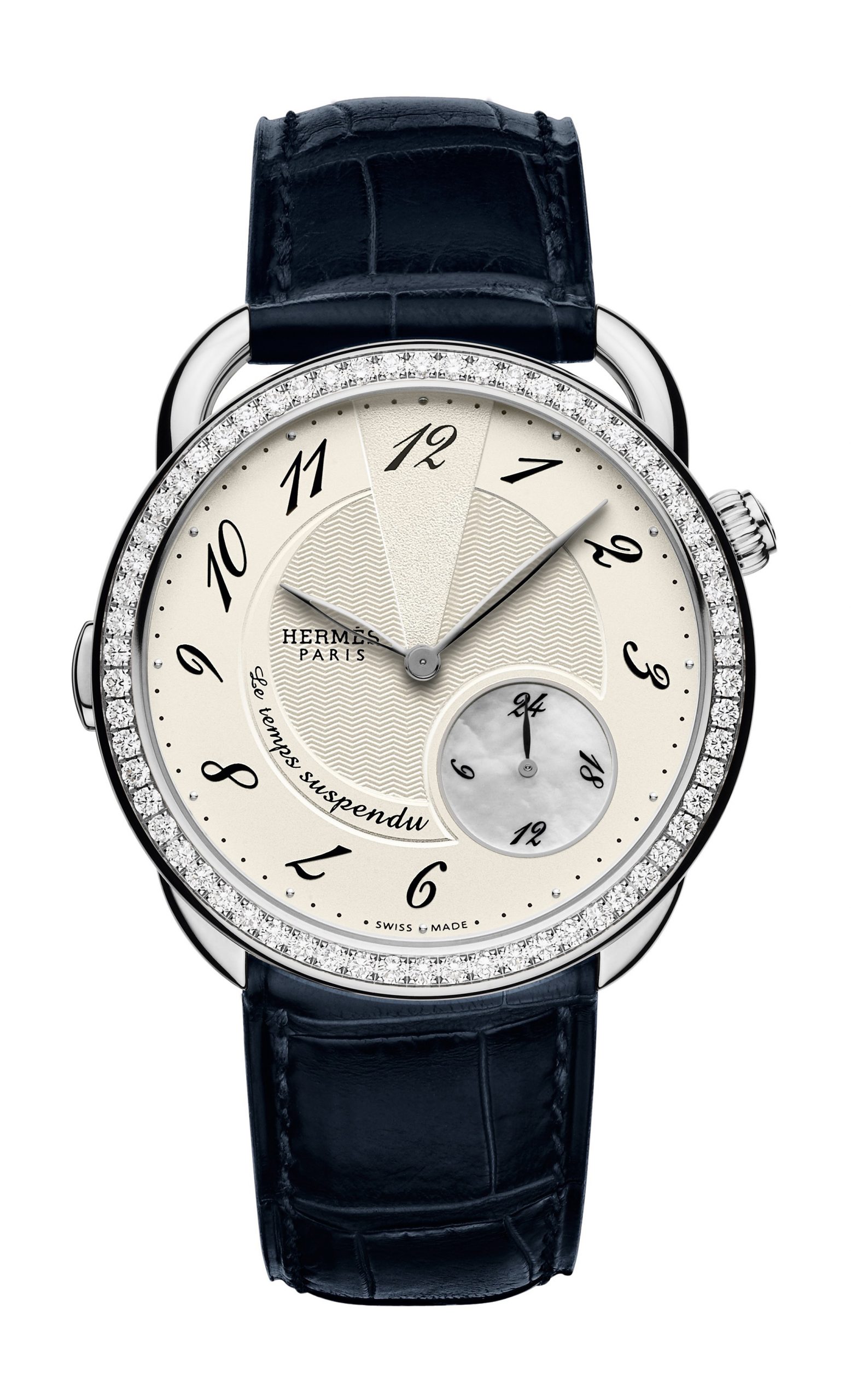 Hermès Arceau Le temps suspendu luxury timepiece - detailed view