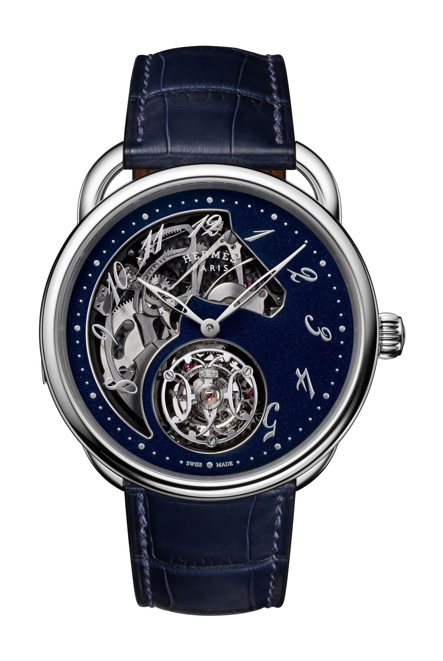 Hermès Arceau Lift Tourbillon Répétition Minutes luxury timepiece - detailed view