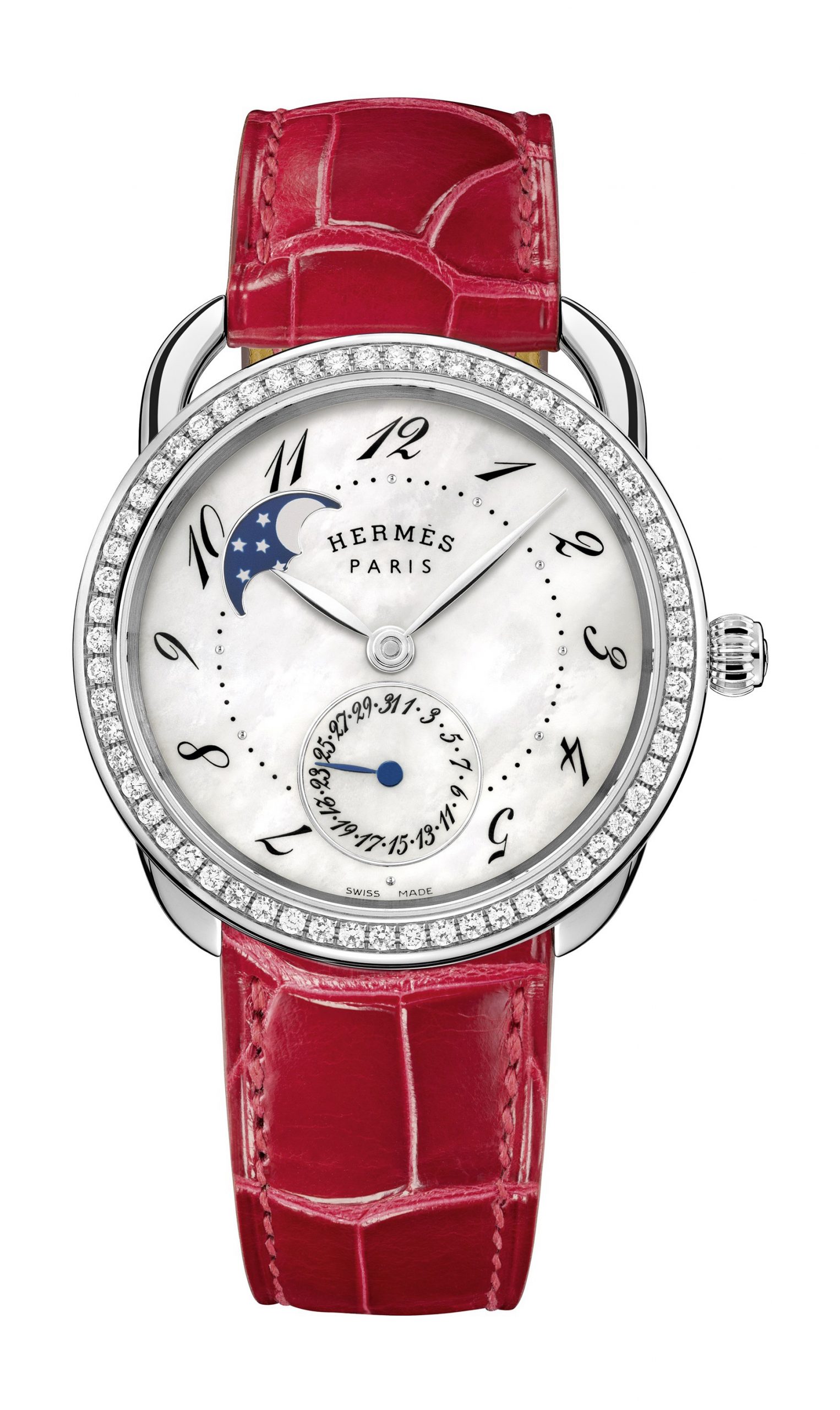 Hermès Arceau Petite Lune luxury timepiece - detailed view