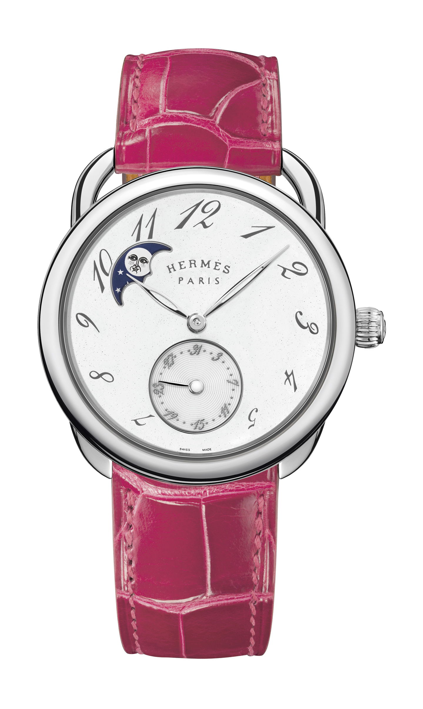 Hermès Arceau Petite Lune luxury timepiece - detailed view