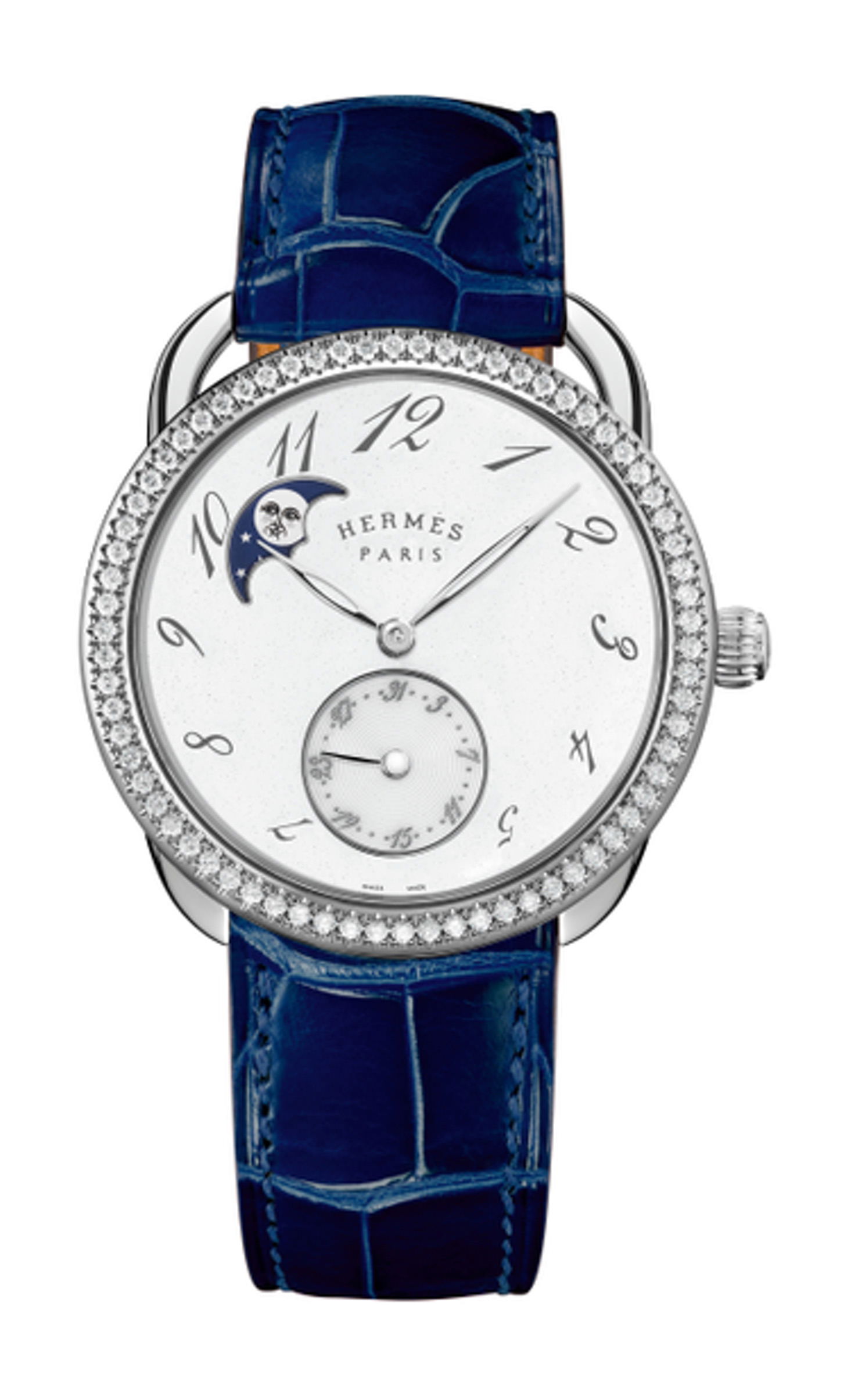 Hermès Arceau Petite Lune luxury timepiece - detailed view