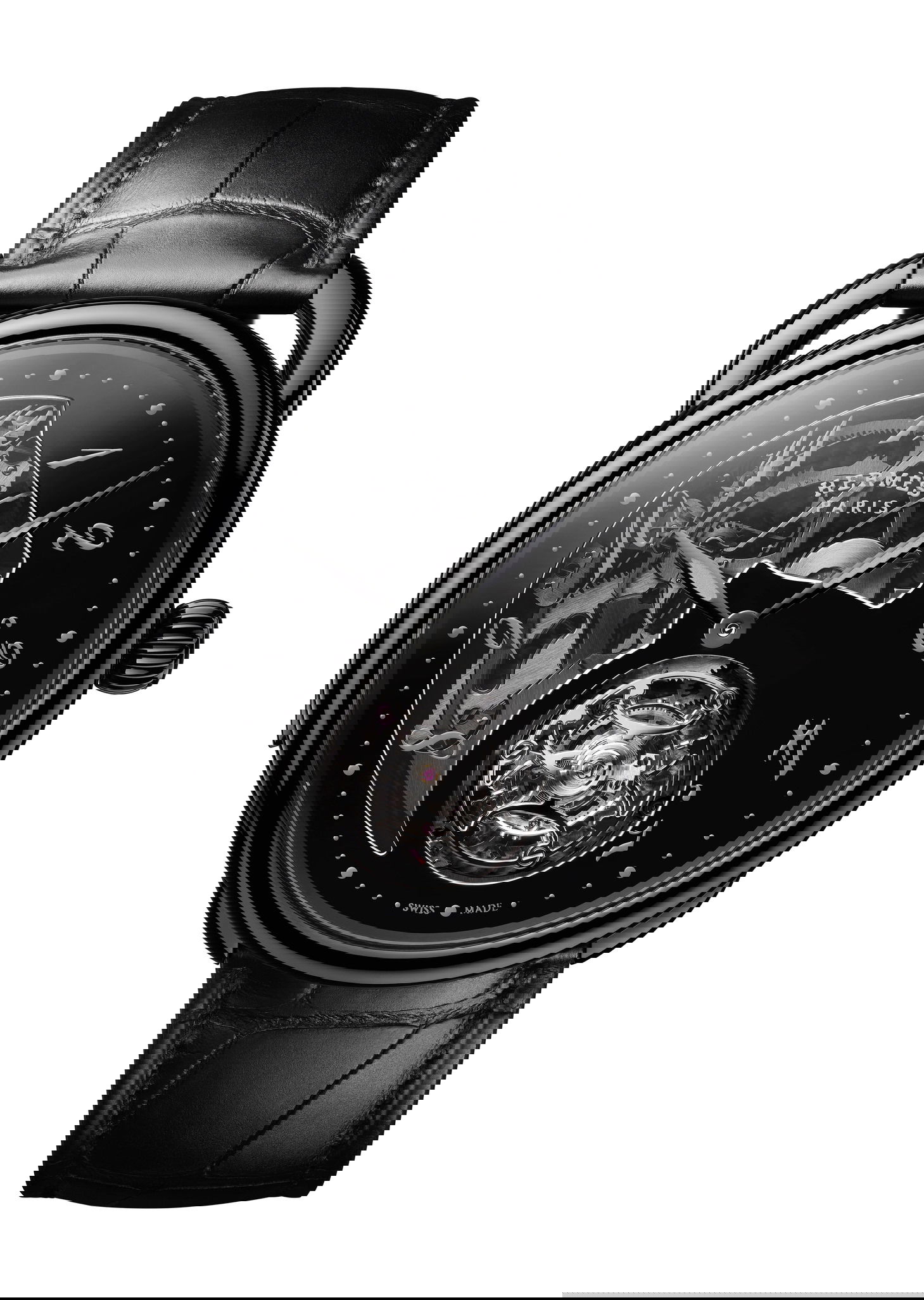 Hermès Arceau Répétition Minute So Black luxury timepiece - detailed view