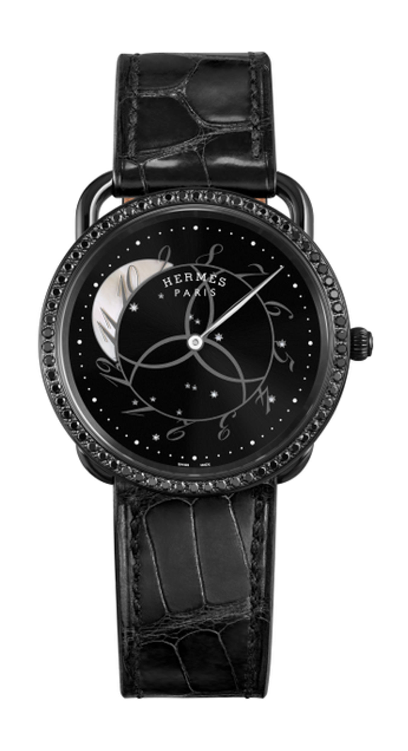 Hermès Arceau Ronde des heures luxury timepiece - detailed view