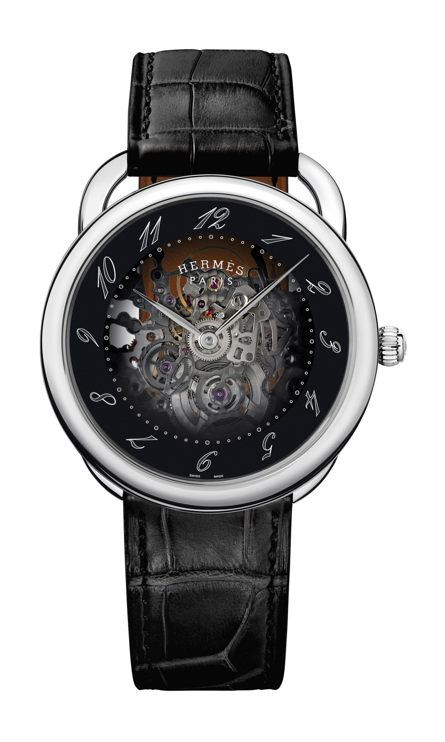 Hermès Arceau Squelette luxury timepiece - detailed view