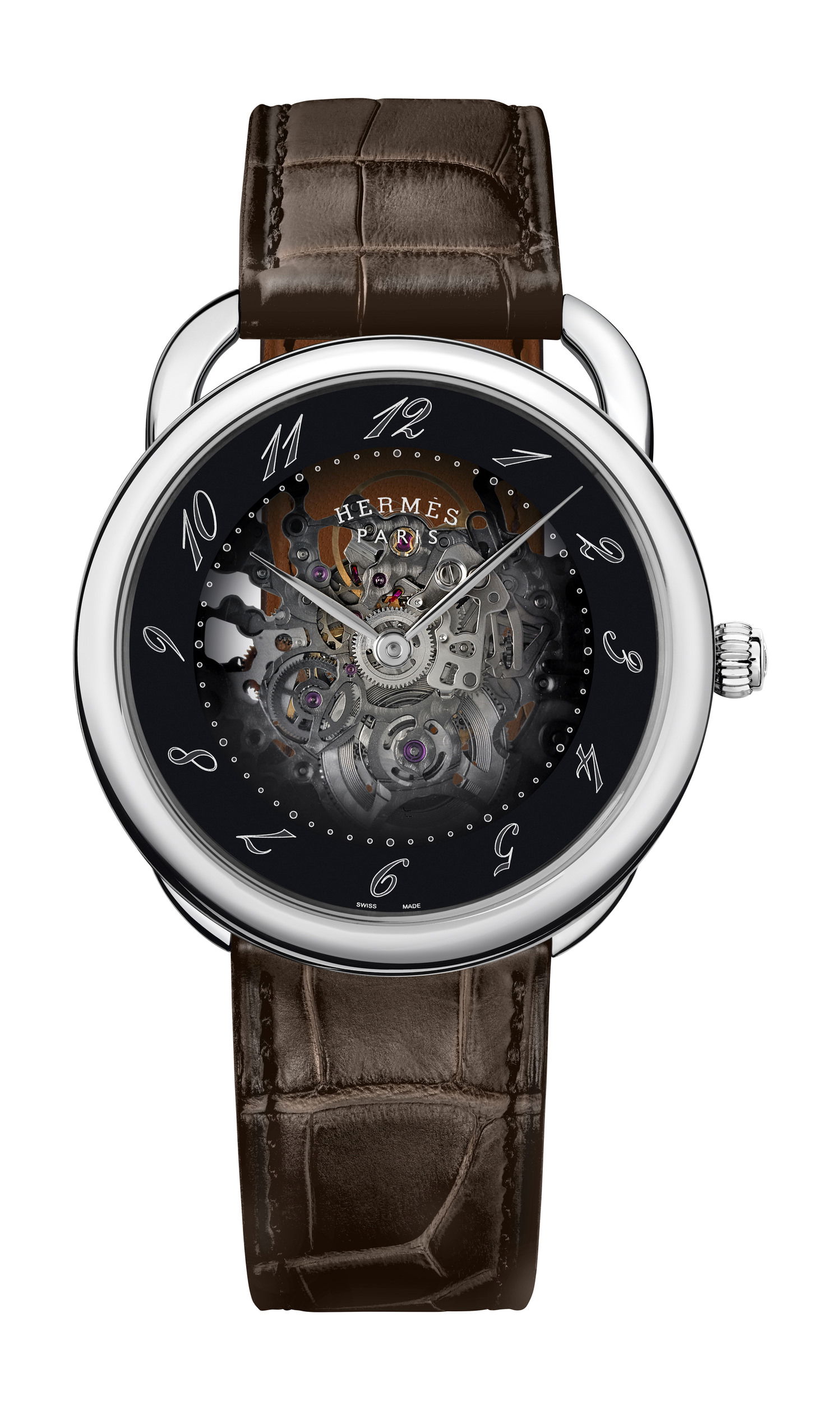 Hermès Arceau Squelette luxury timepiece - detailed view