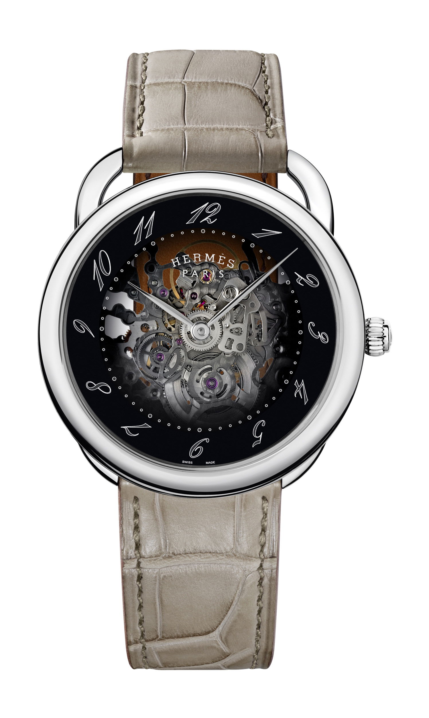 Hermès Arceau Squelette luxury timepiece - detailed view