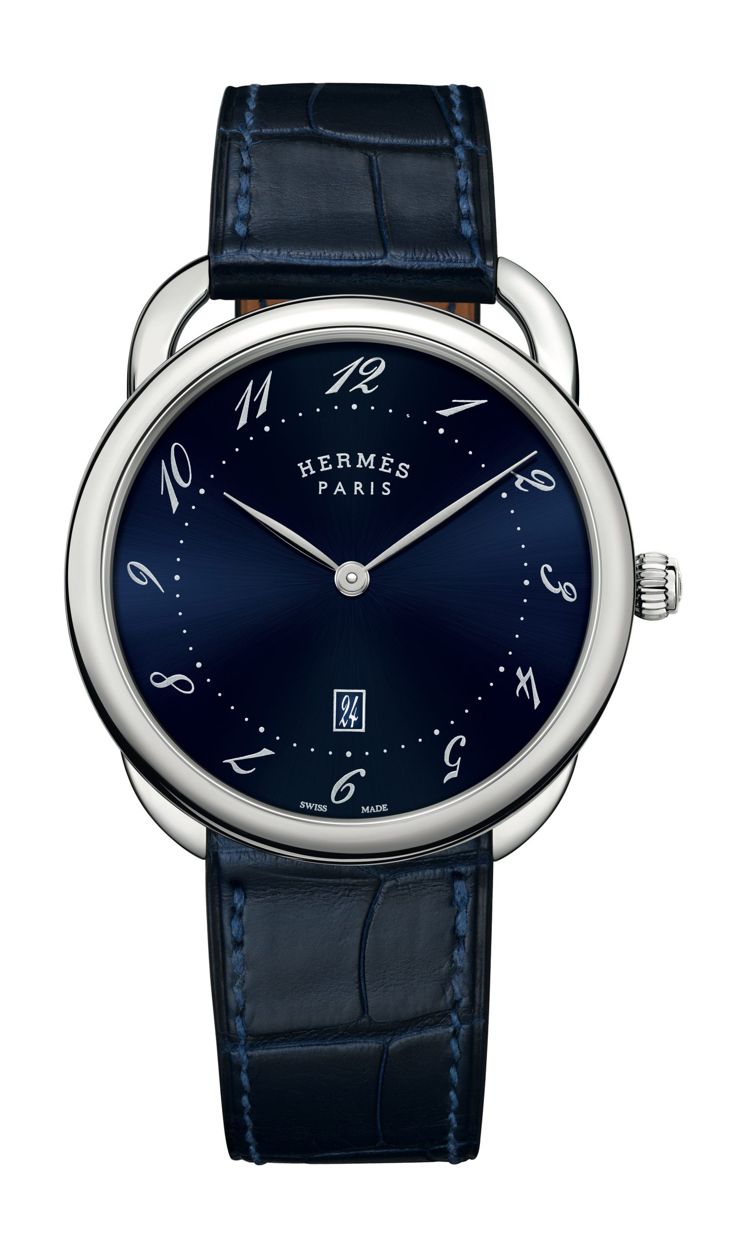 Hermès Arceau TGM luxury timepiece - detailed view