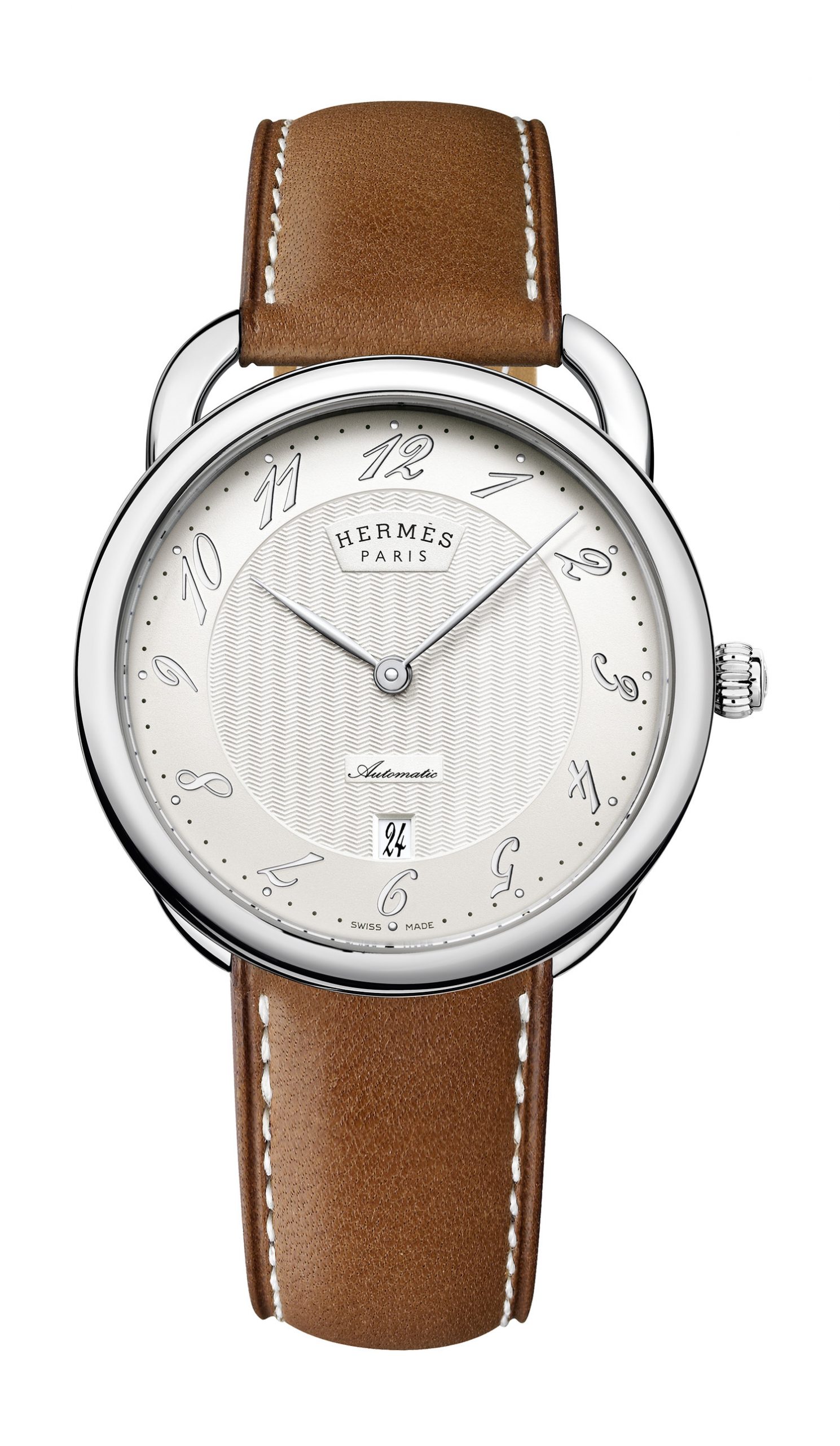 Hermès Arceau TGM Manufacture luxury timepiece - detailed view