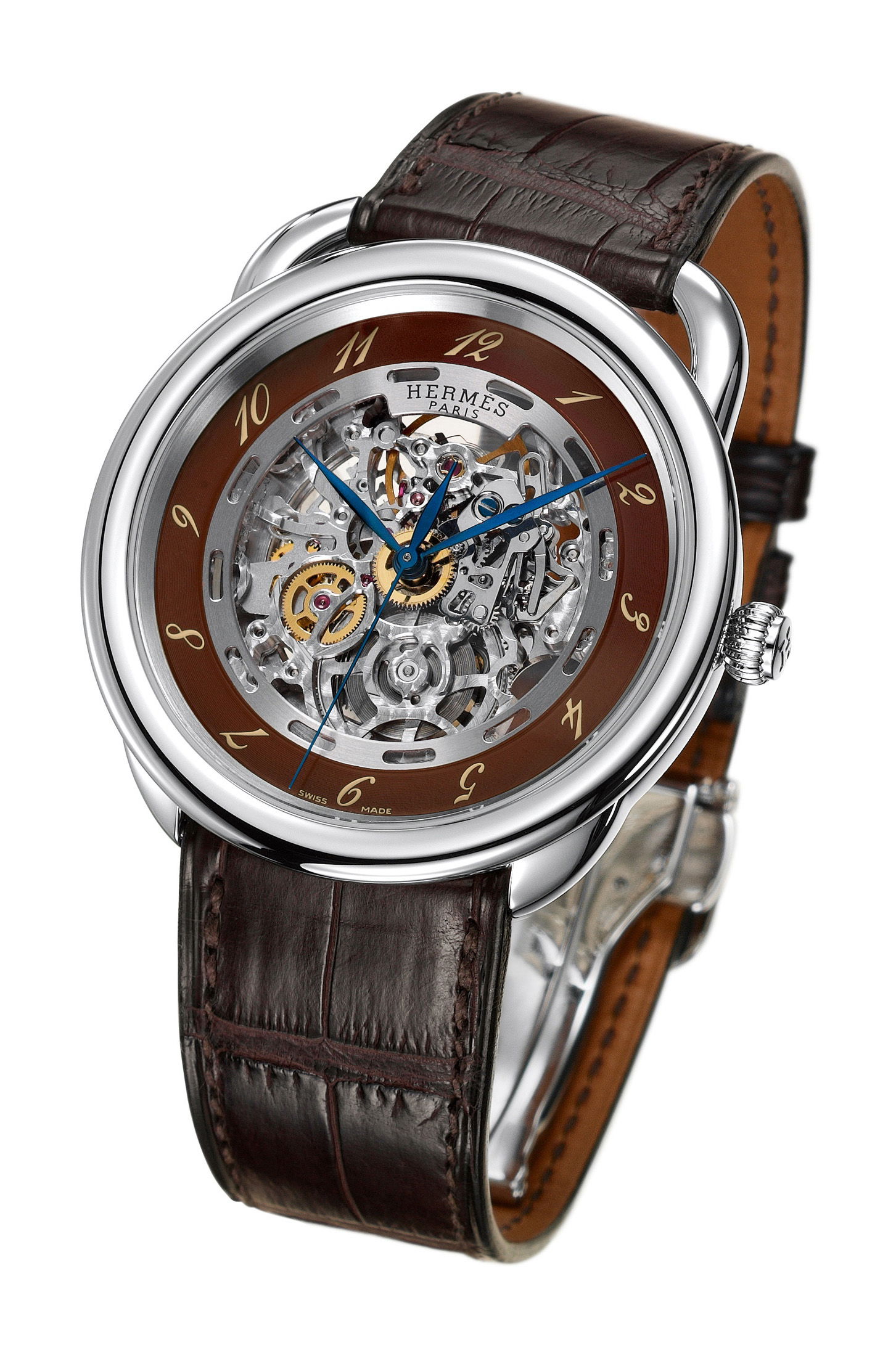 Hermès Arceau Squelette luxury timepiece - detailed view