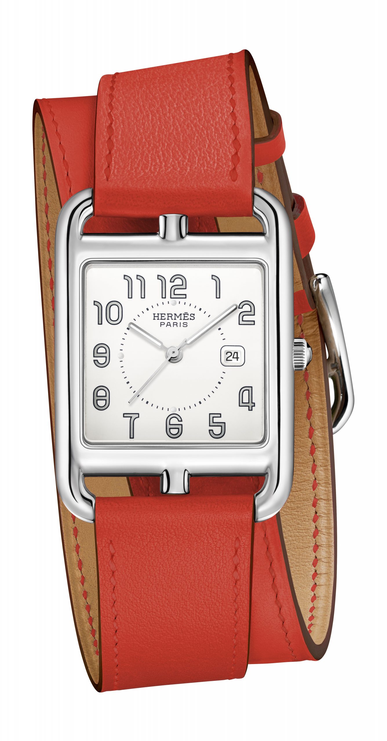 Hermès Cape Cod GM luxury timepiece - detailed view