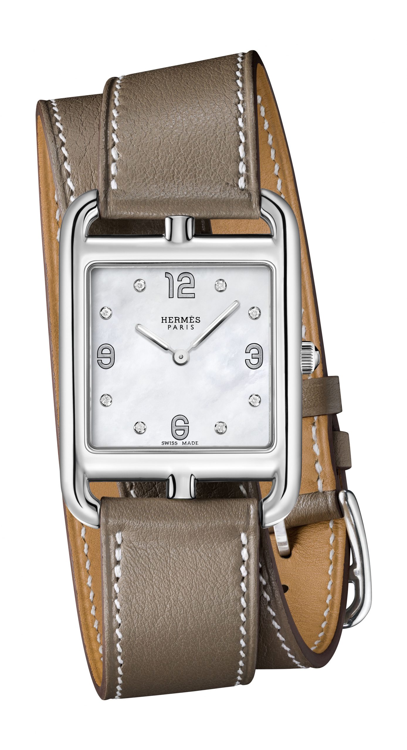 Hermès Cape Cod GM luxury timepiece - detailed view