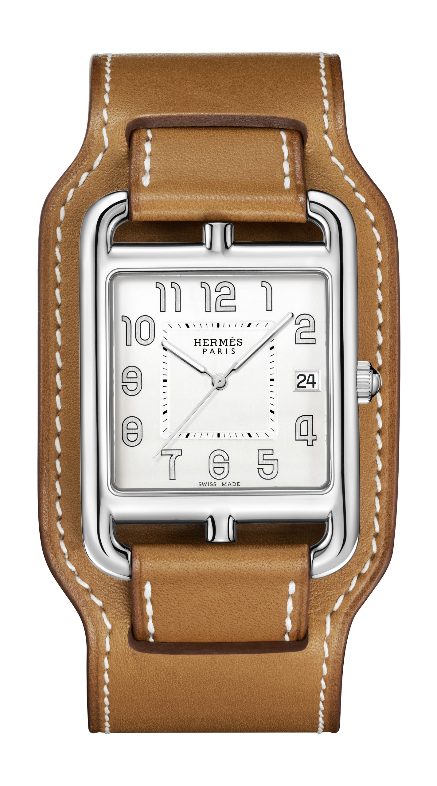 Hermès Cape Cod TGM luxury timepiece - detailed view