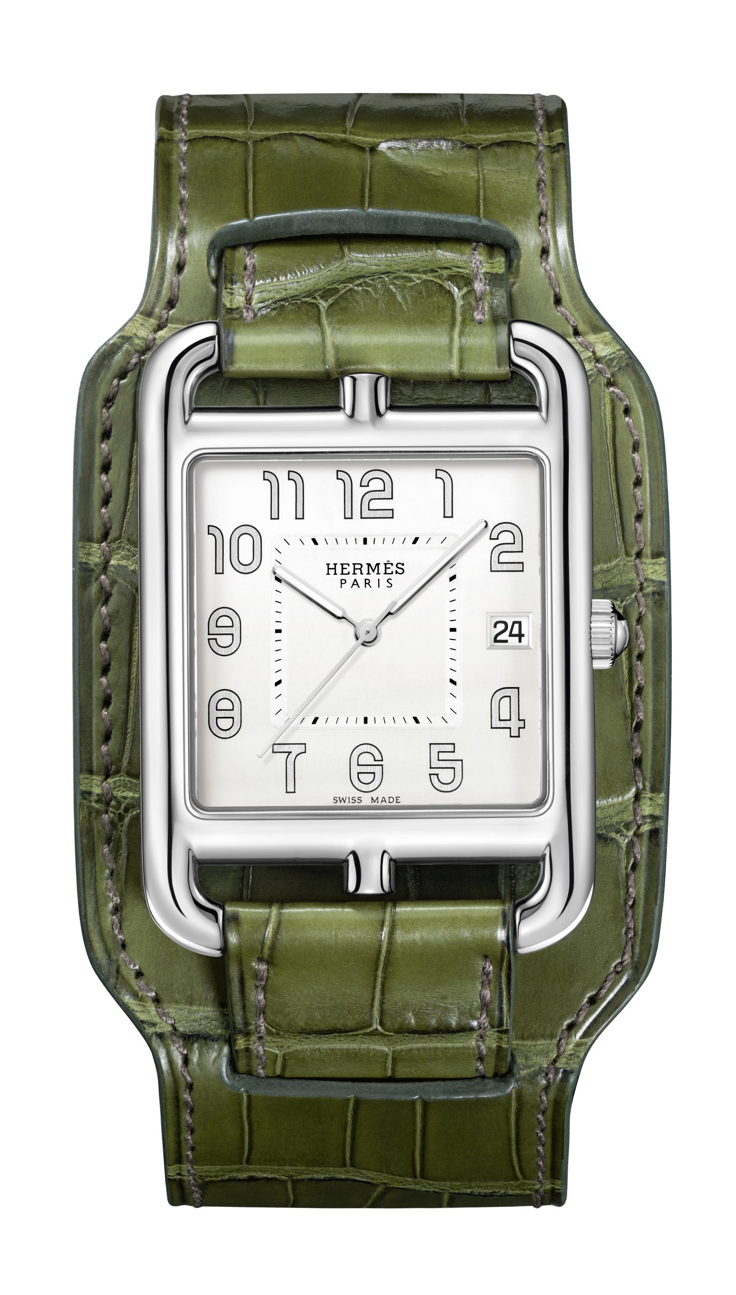 Hermès Cape Cod TGM luxury timepiece - detailed view