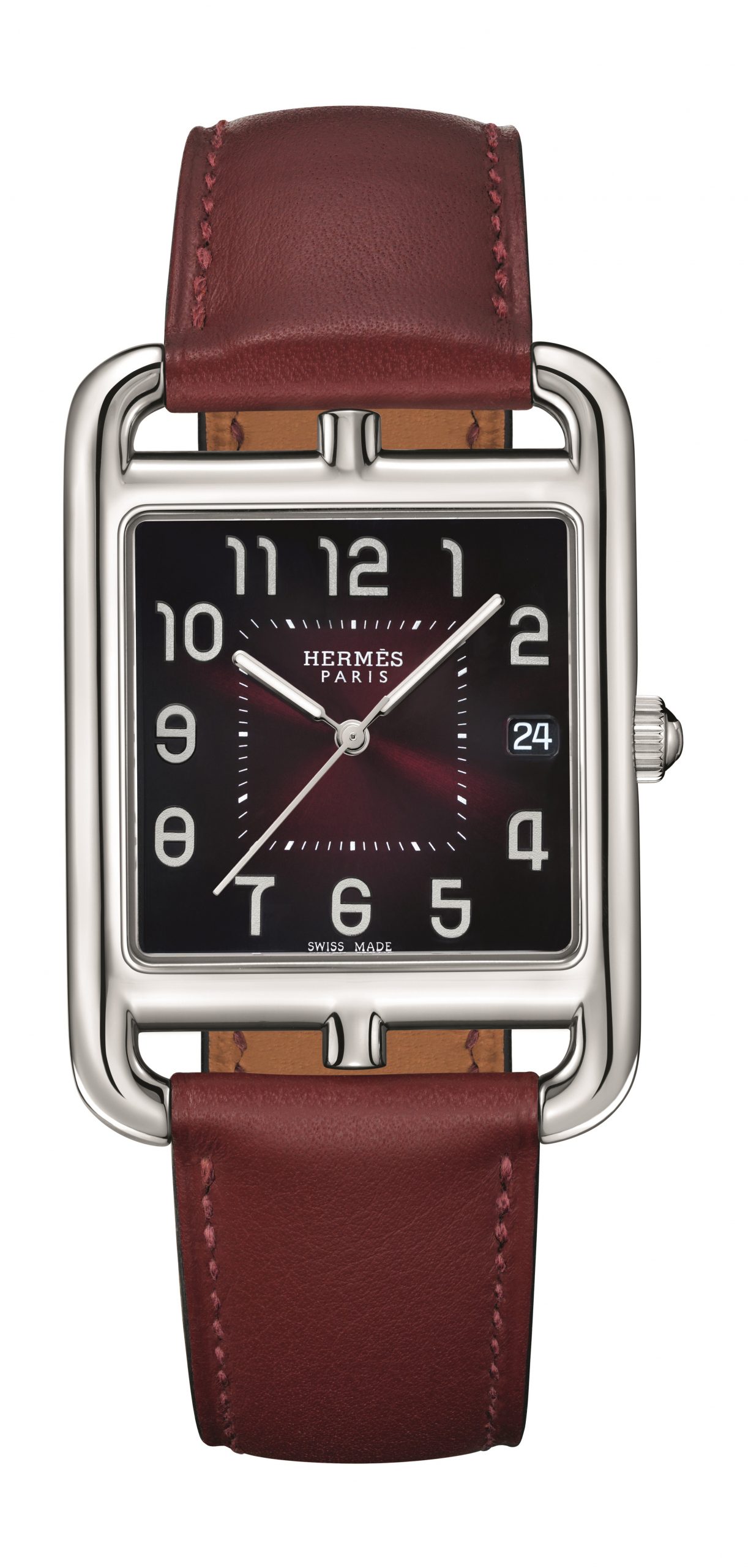 Hermès Cape Cod TGM luxury timepiece - detailed view